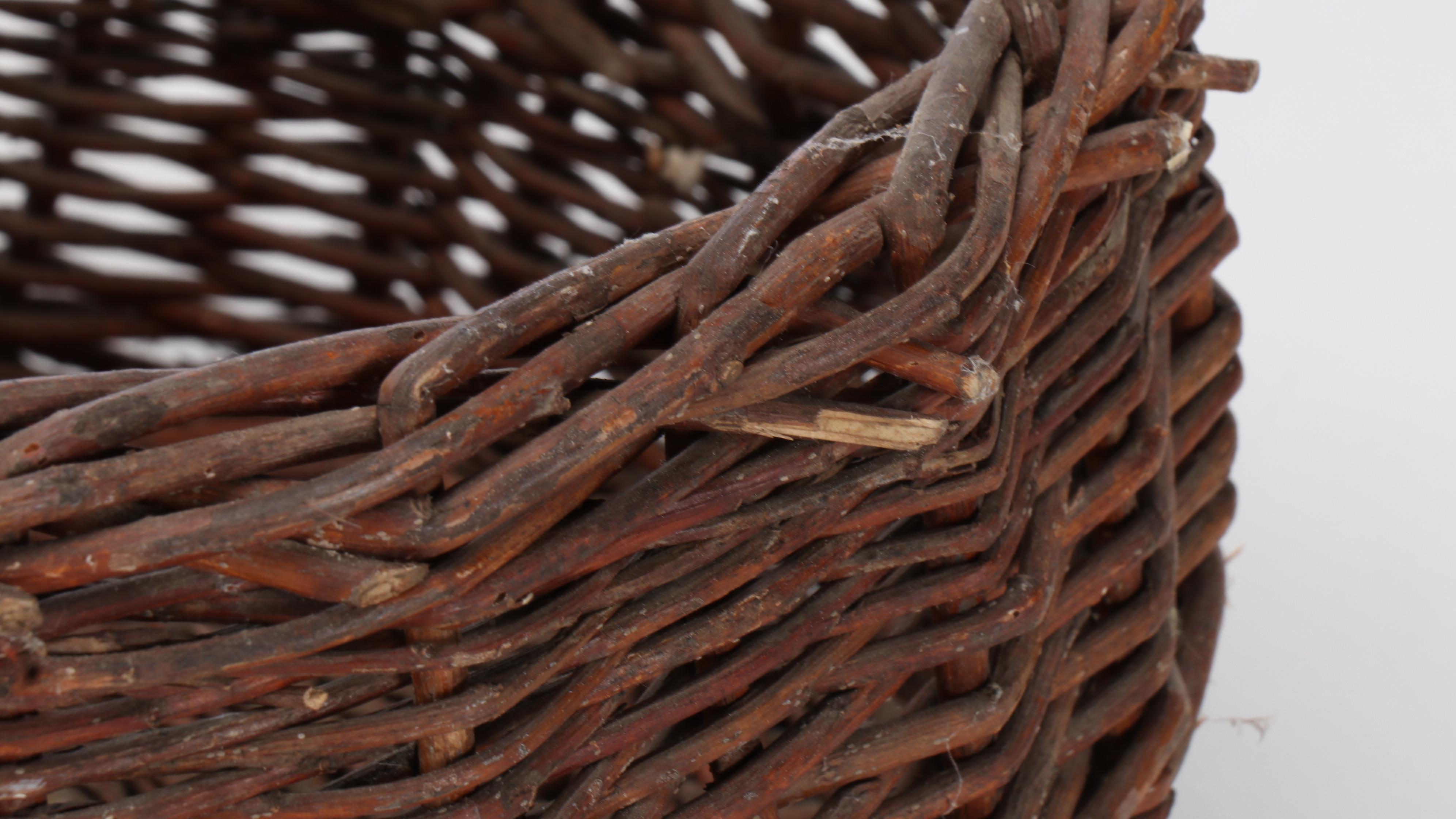 Wicker Woven Gathering and Other Baskets, 20th Century