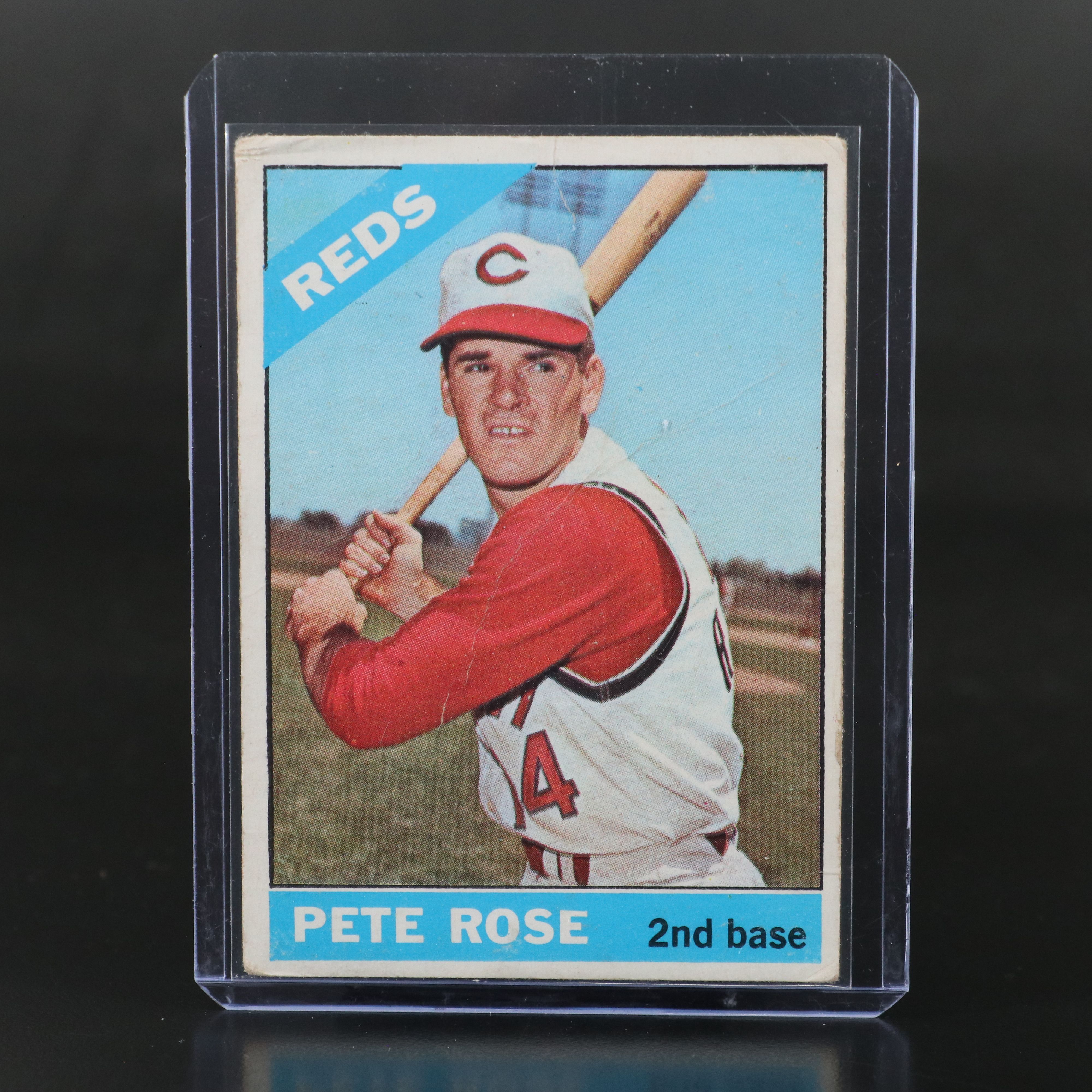 1966 Topps Pete Rose Cincinnati Reds Baseball Card