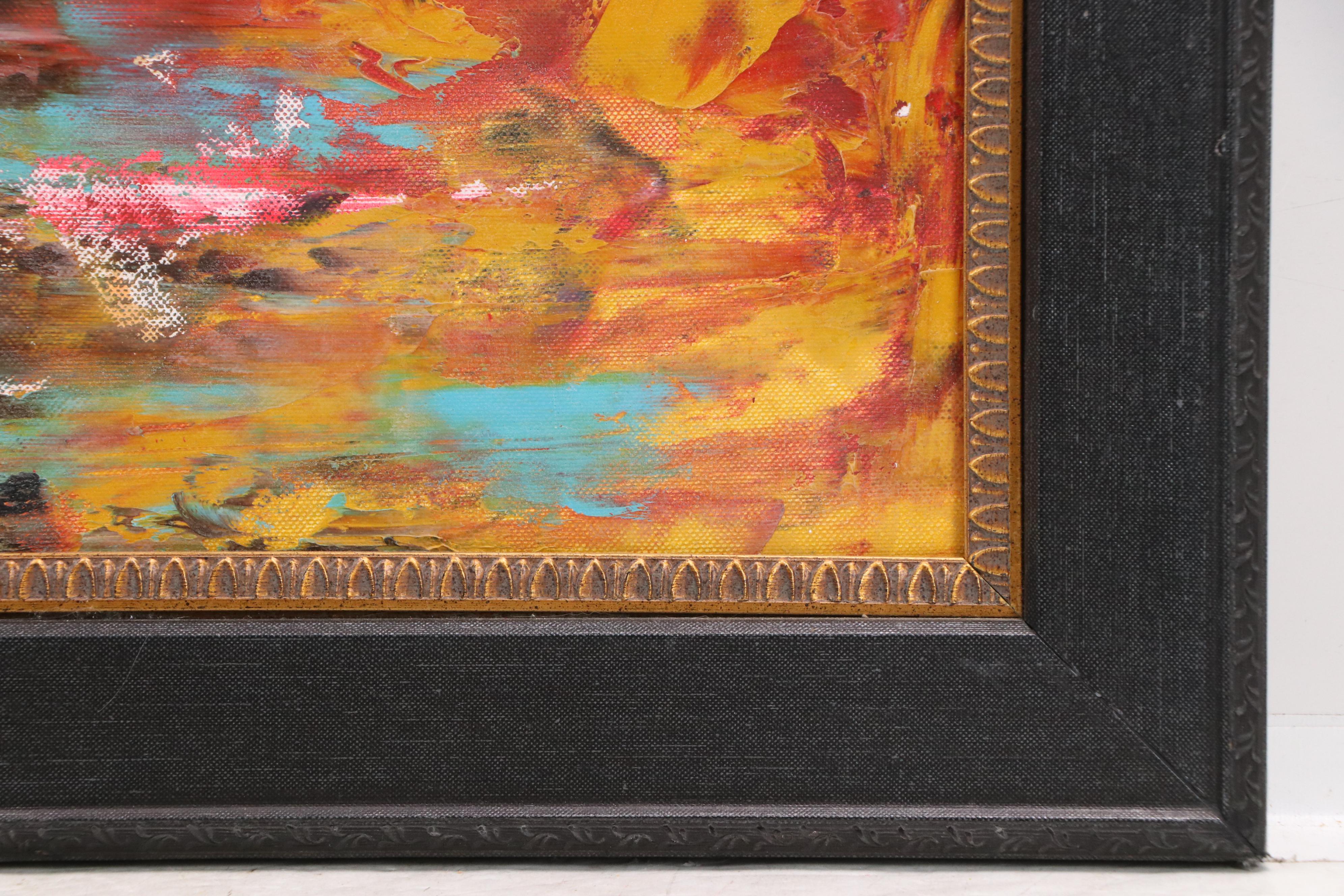 Milena Hristova "Gargovi" Impasto Oil Painting of Couple Dancing, 2014