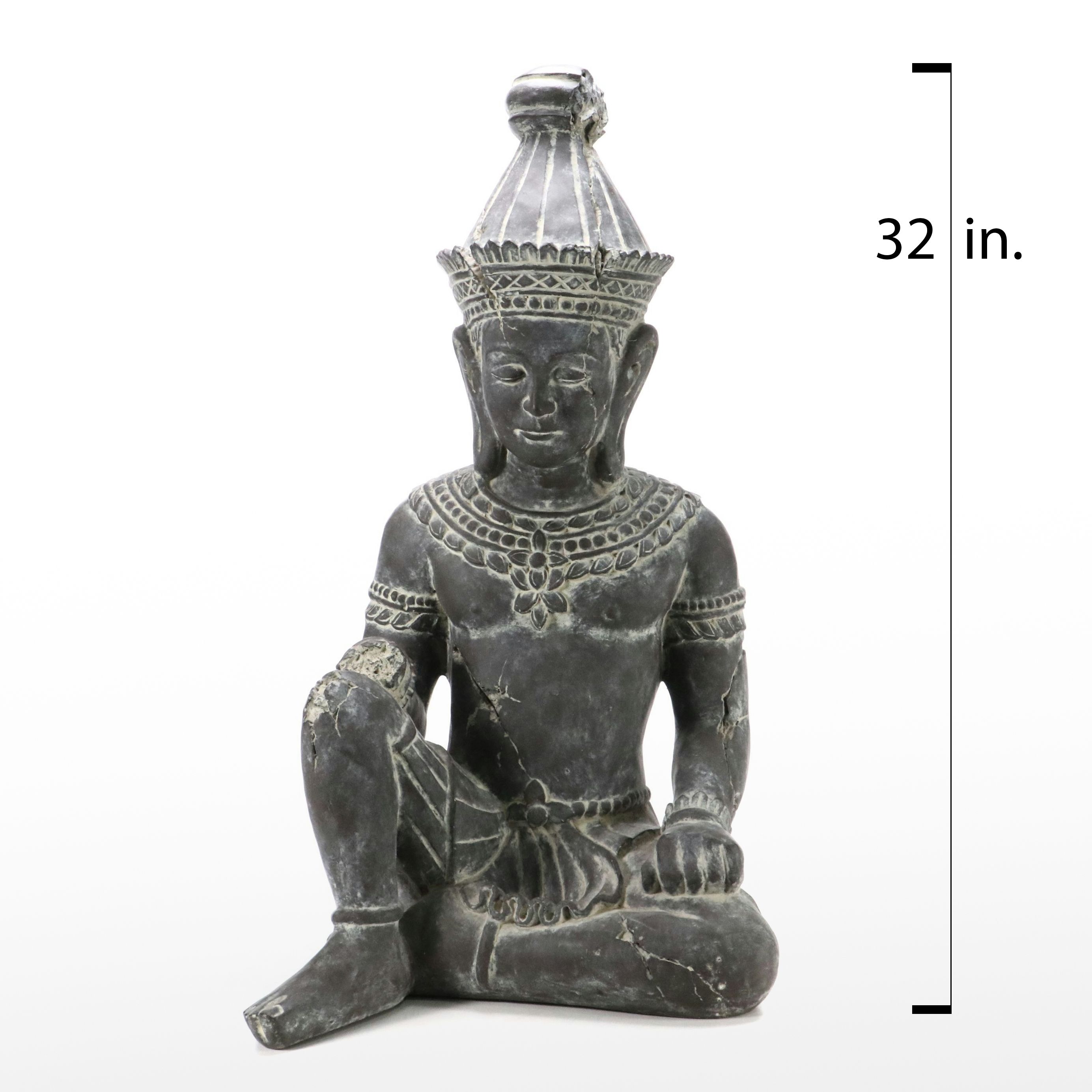 Seated Buddha Plaster Sculpture