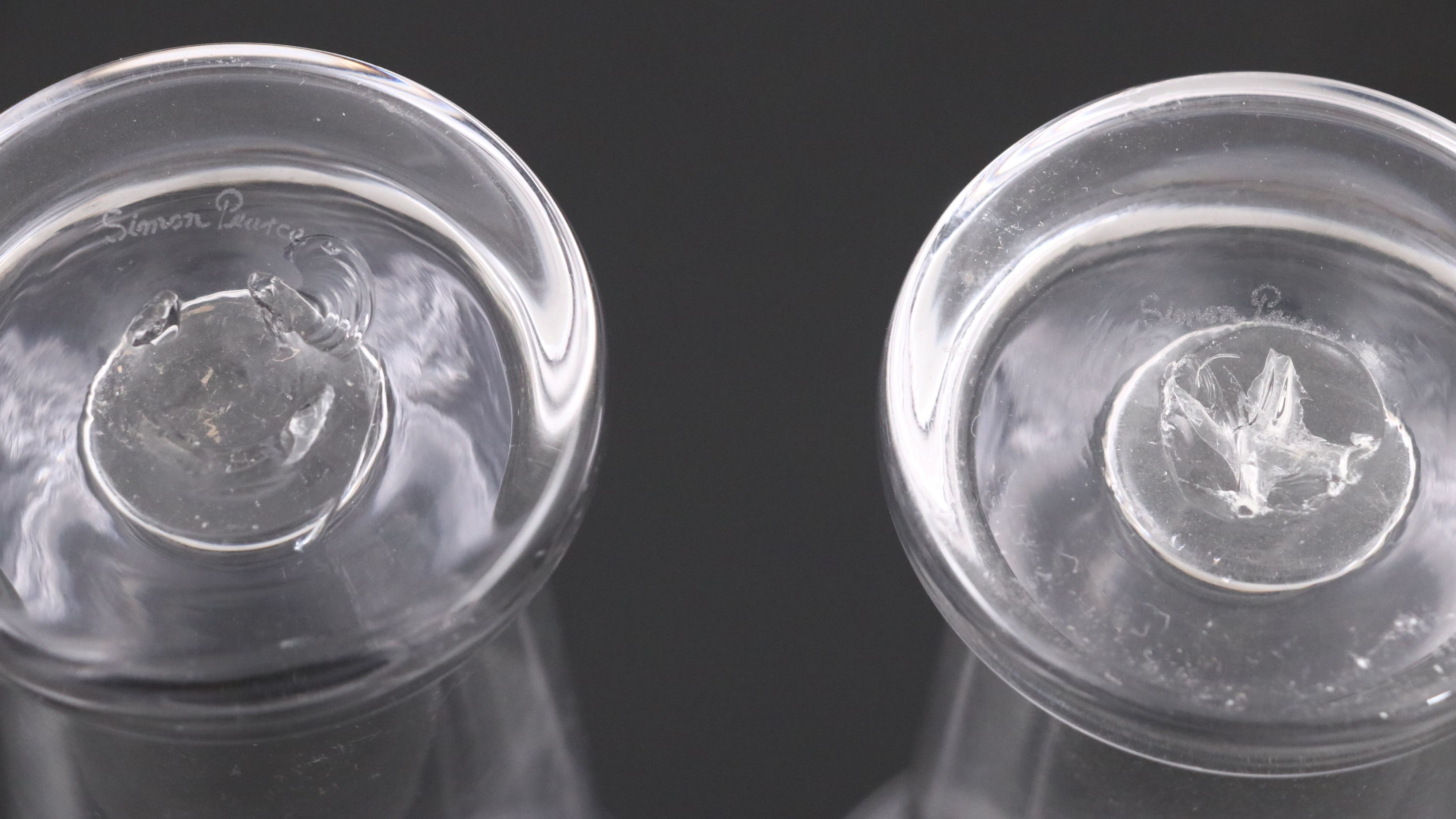 Simon Pearce Glass Vases with Georgian Style Wine Rinser and Other Tableware