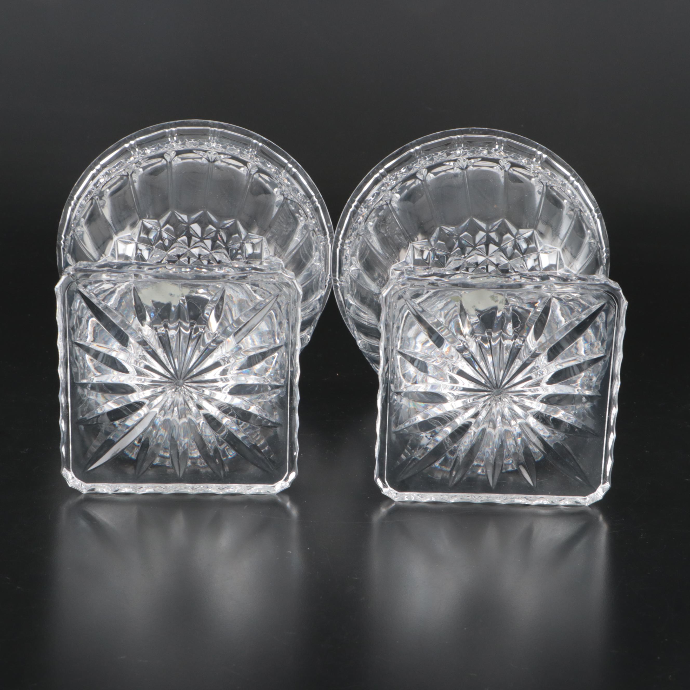 Cristal D'Arques "Carthage" Crystal Pitcher with Other Crystal Candle Holders