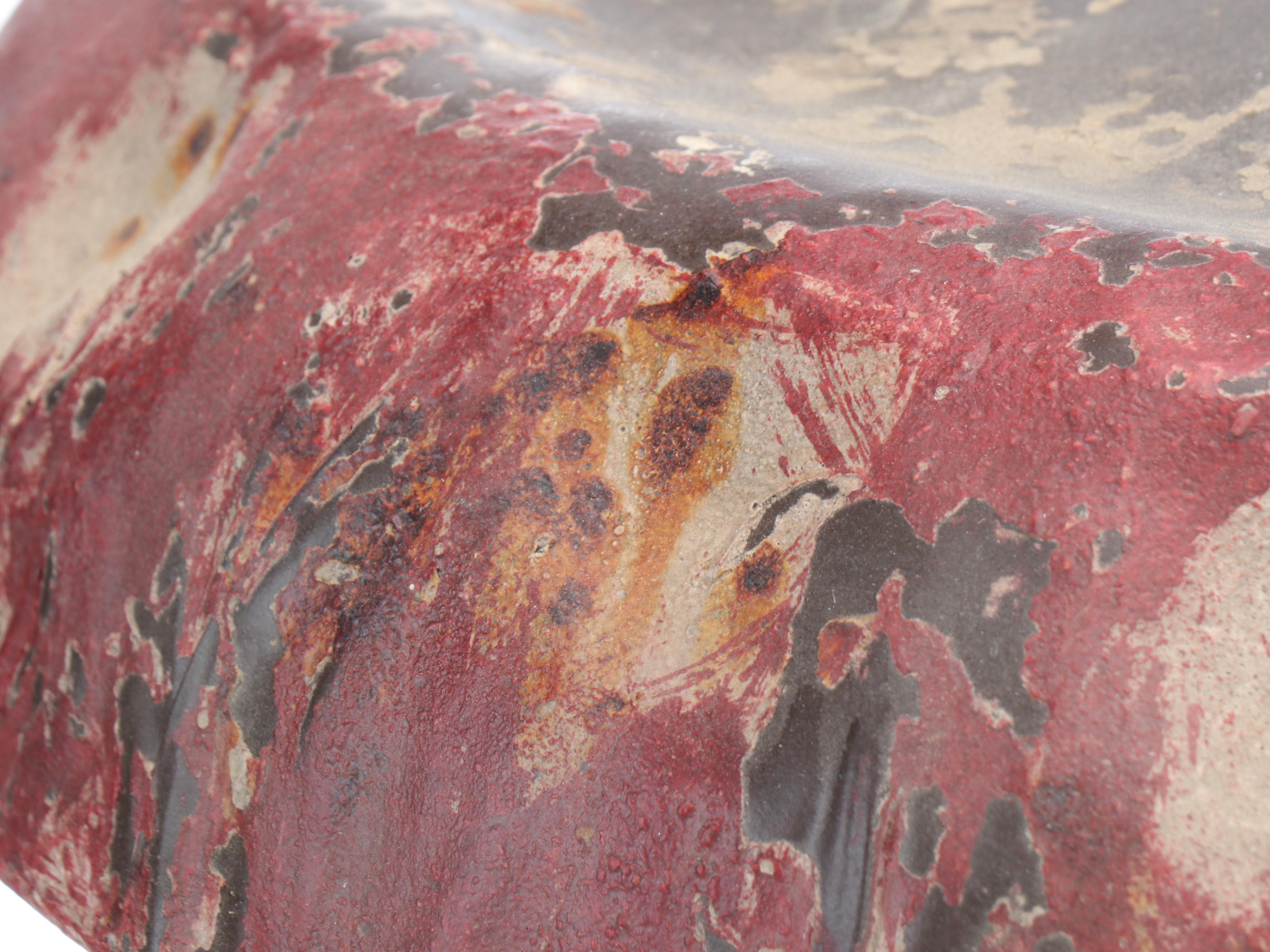 Pair of Polychrome Decorated Metal Toadstool Garden Seats