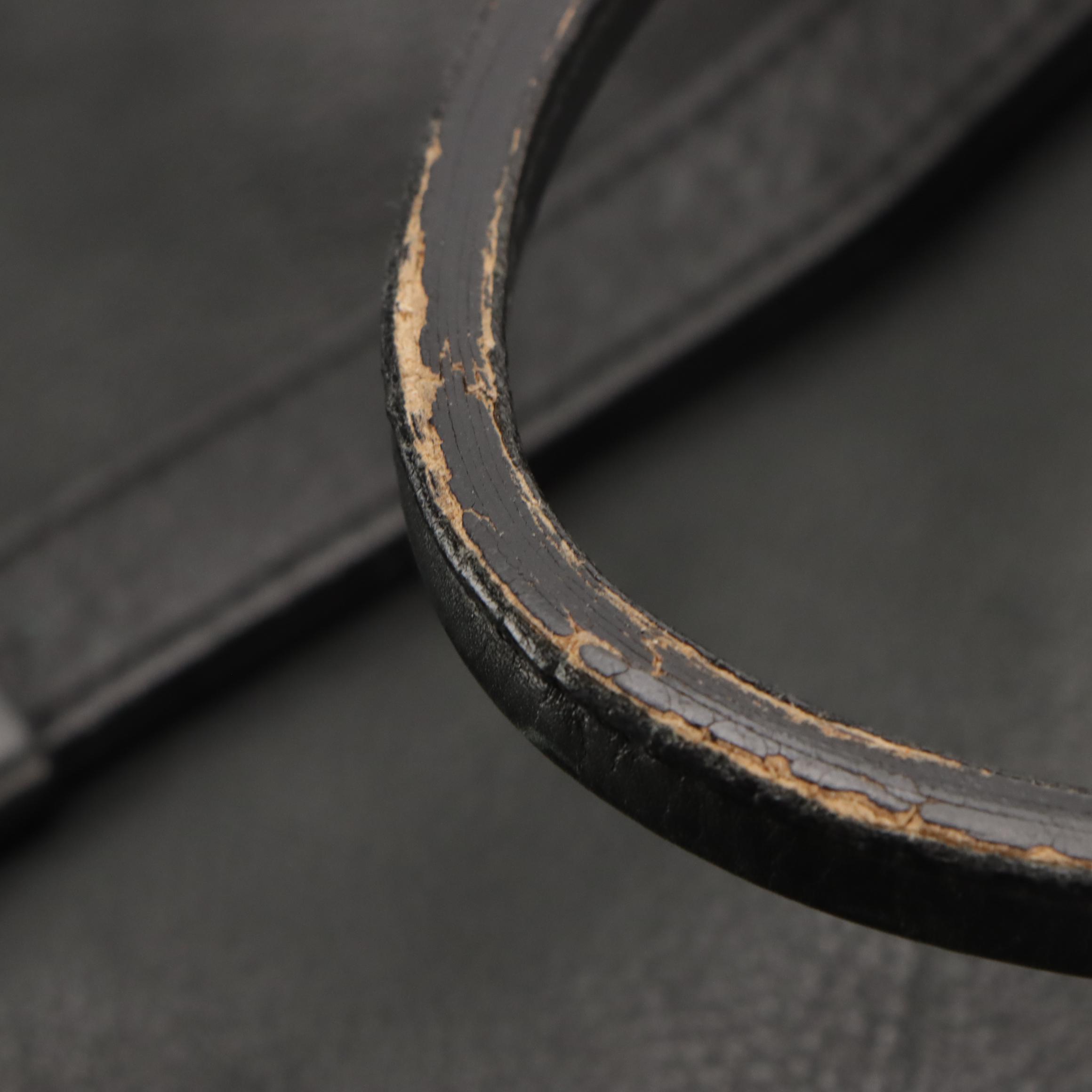 Lanvin Kentucky Tote Bag in Black Grained Leather