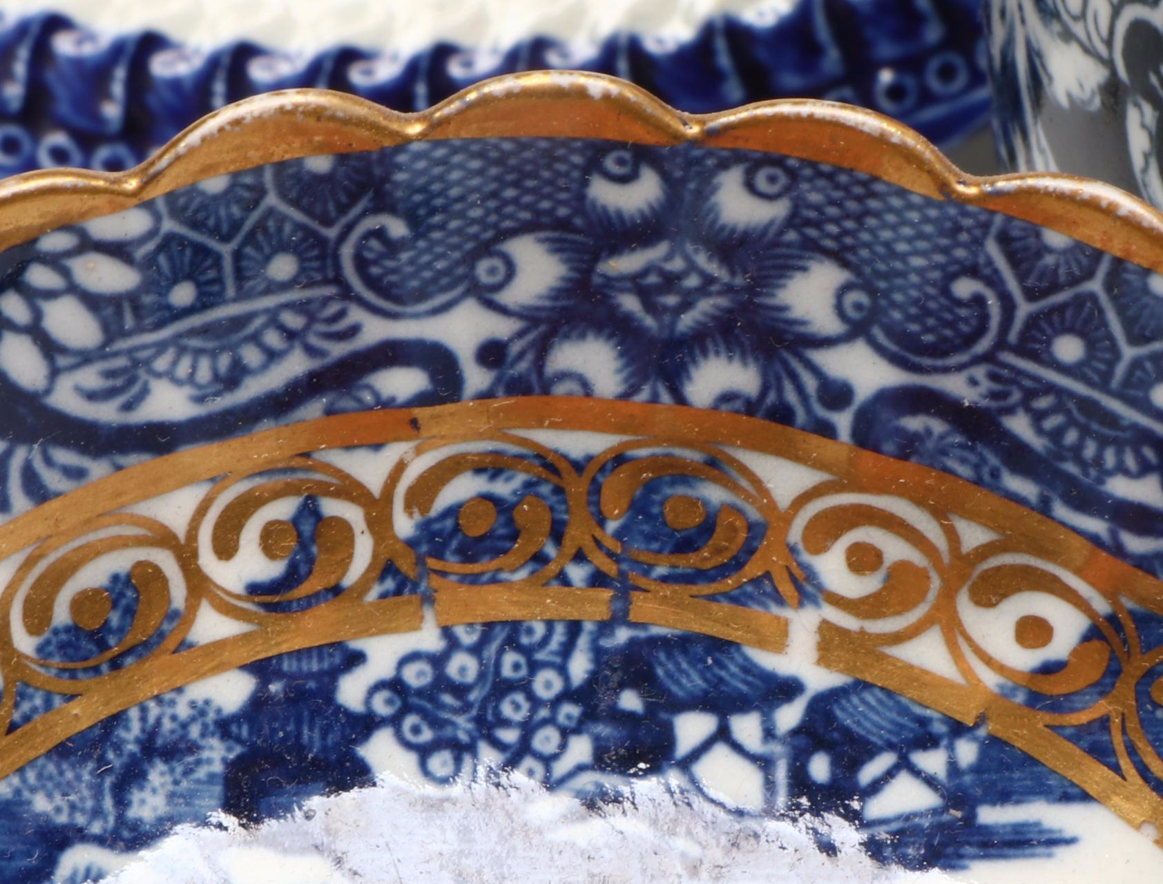 Maddocks Pitcher with English Pagoda Cup and Saucer and Clews Bowl