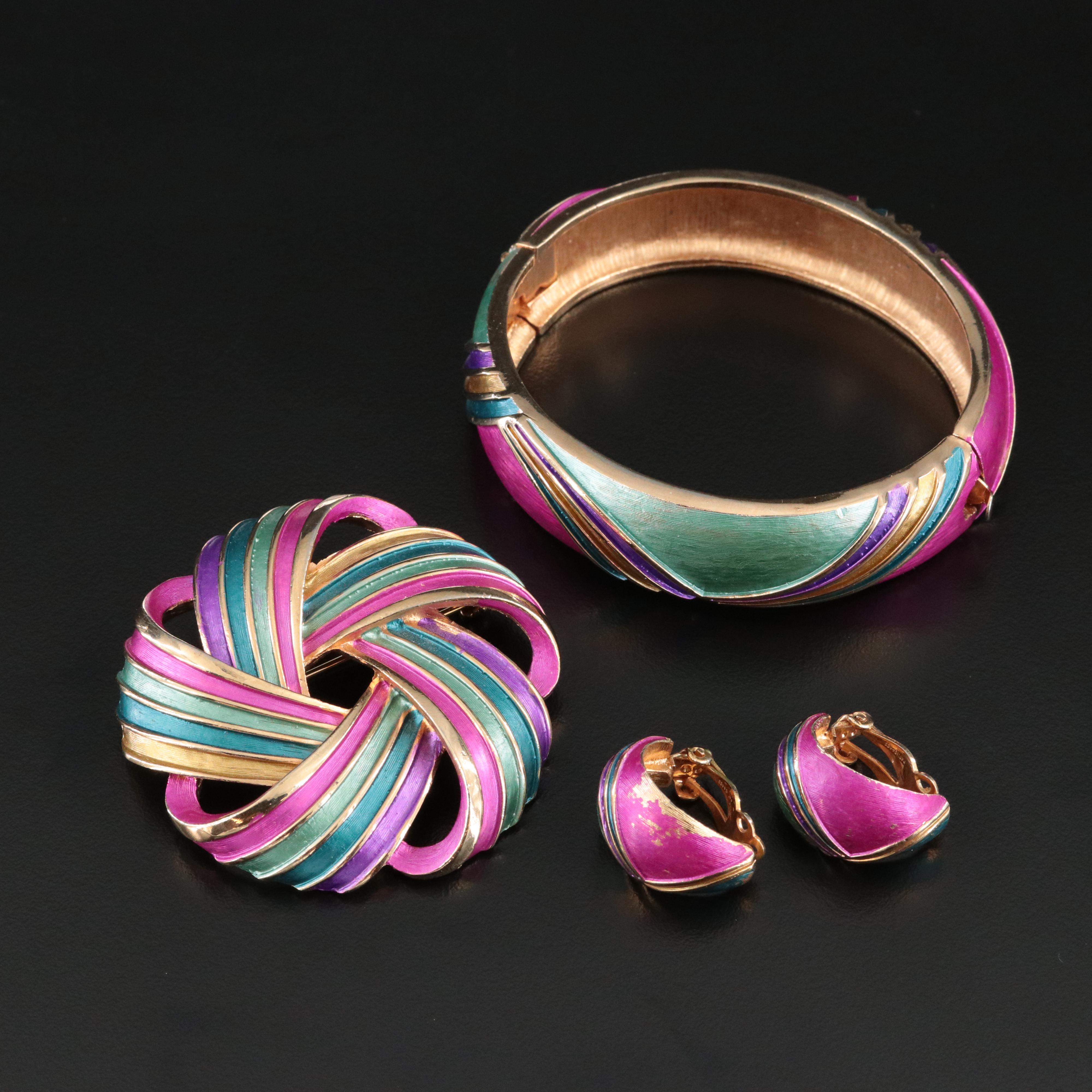 Vintage Kramer Enamel Jewelry Collection