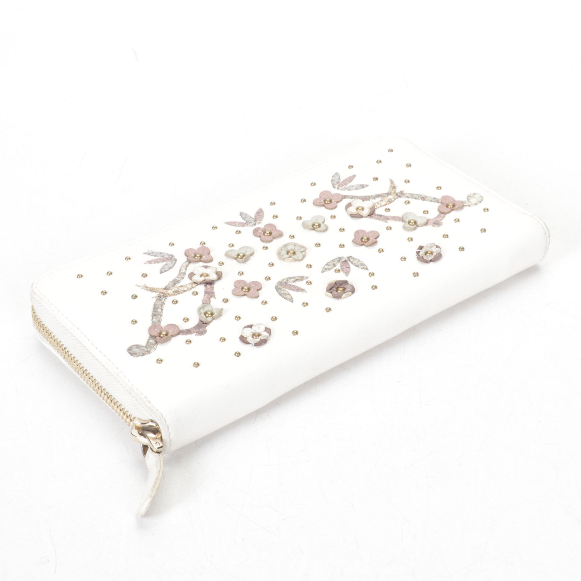 Valentino Garavani White Leather Wallet with Patricia Nash "Maple Leaves" Tote