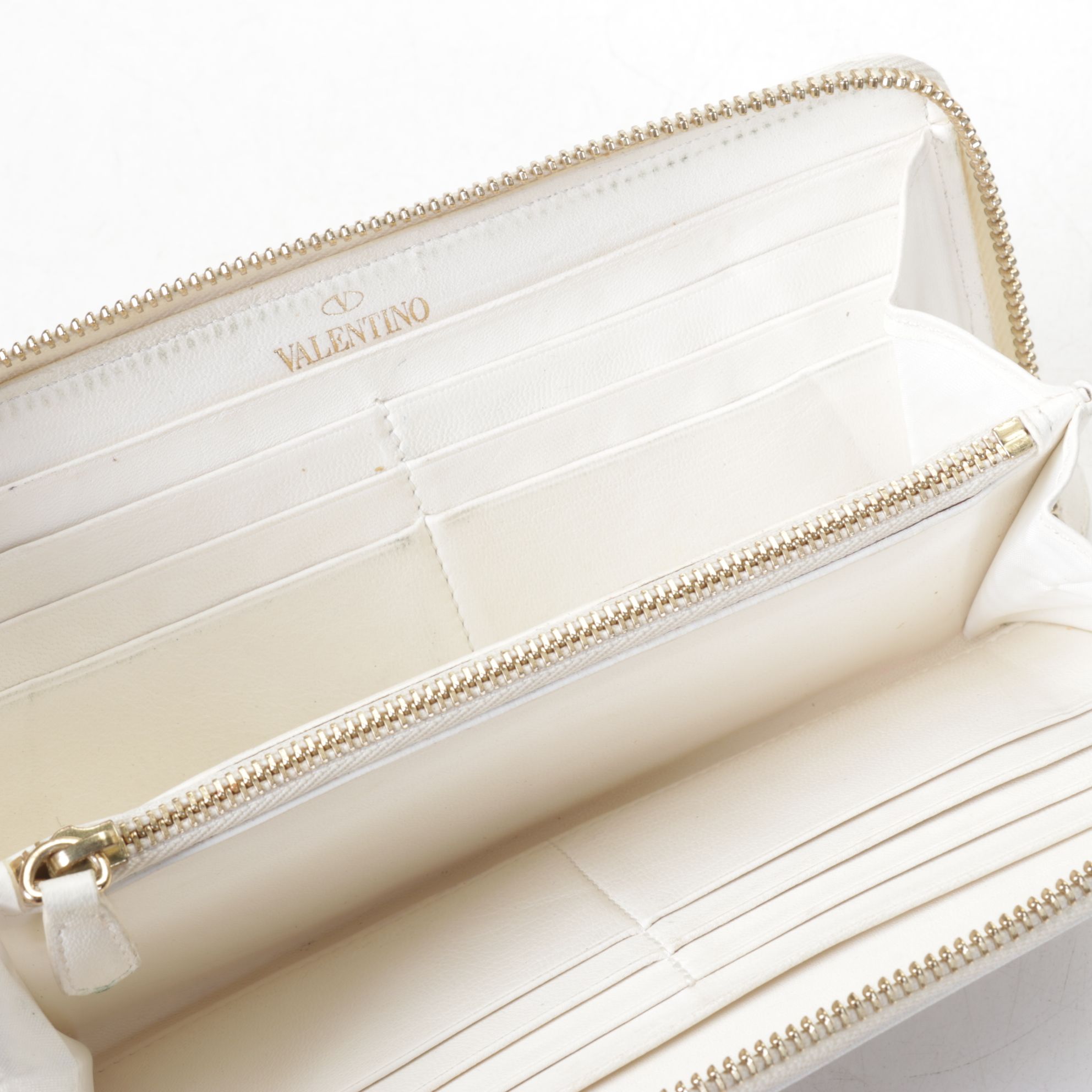 Valentino Garavani White Leather Wallet with Patricia Nash "Maple Leaves" Tote