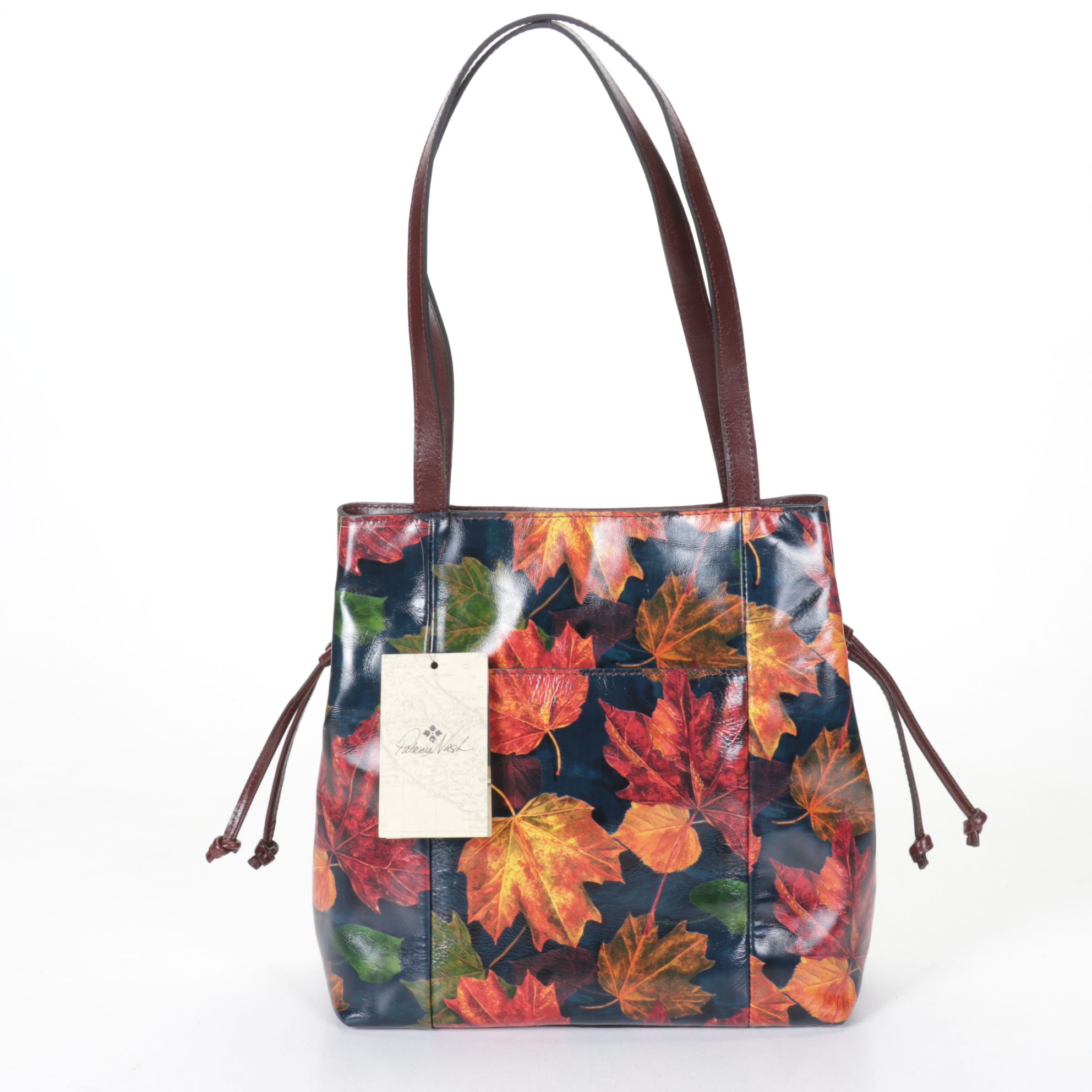 Valentino Garavani White Leather Wallet with Patricia Nash "Maple Leaves" Tote