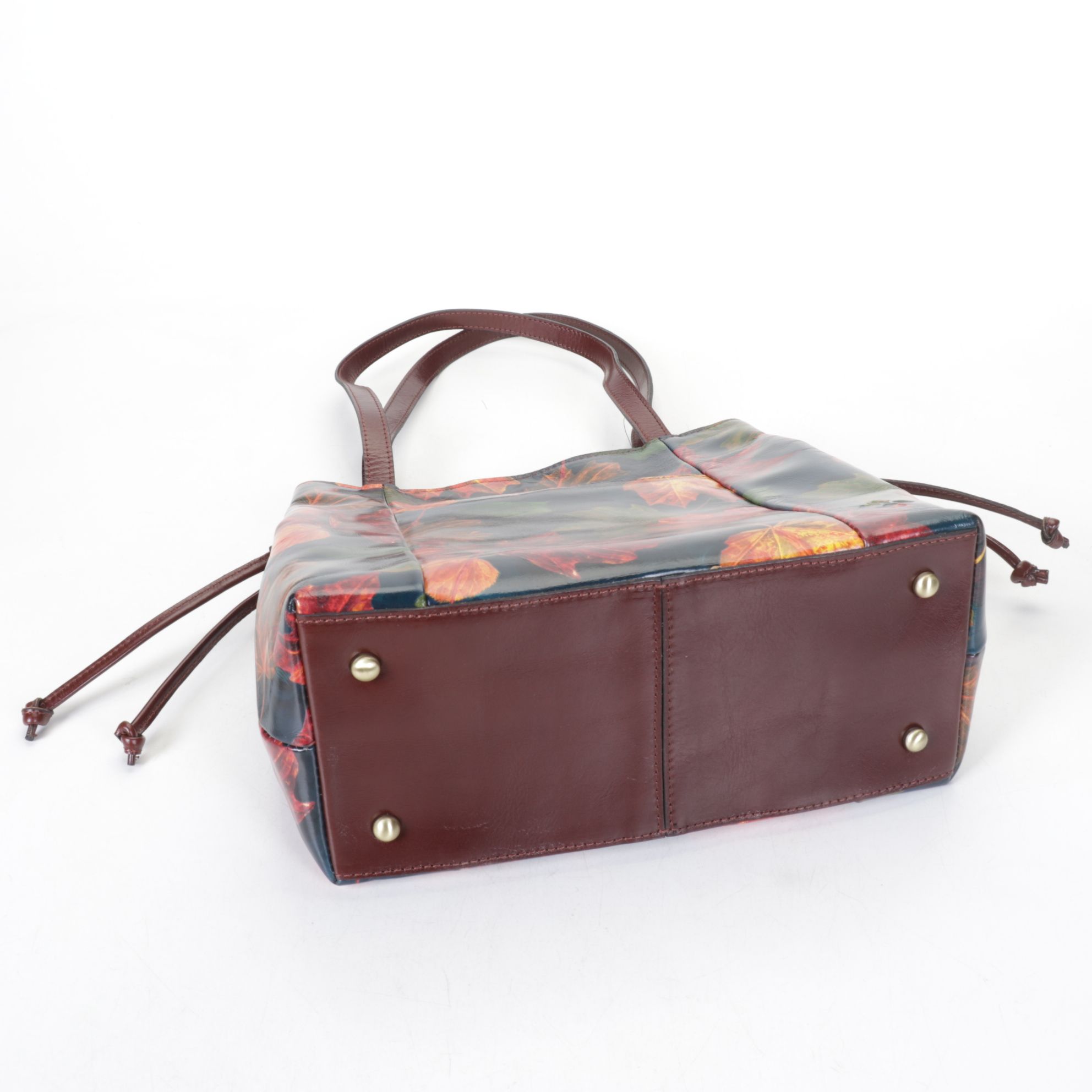 Valentino Garavani White Leather Wallet with Patricia Nash "Maple Leaves" Tote