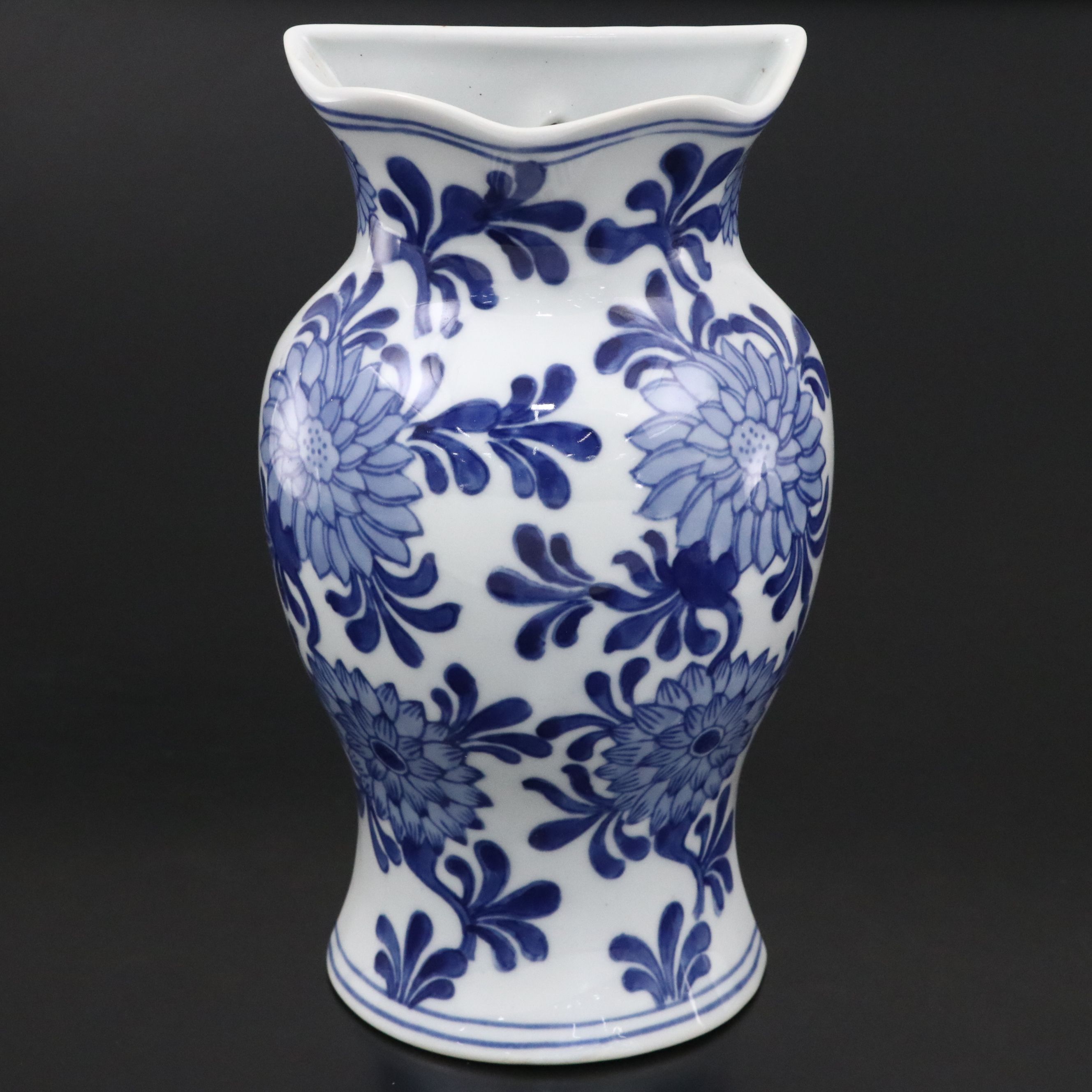 Hand-Painted Hungarian Lidded Vessel with Chinoiserie Vase Wall Pocket and Dish