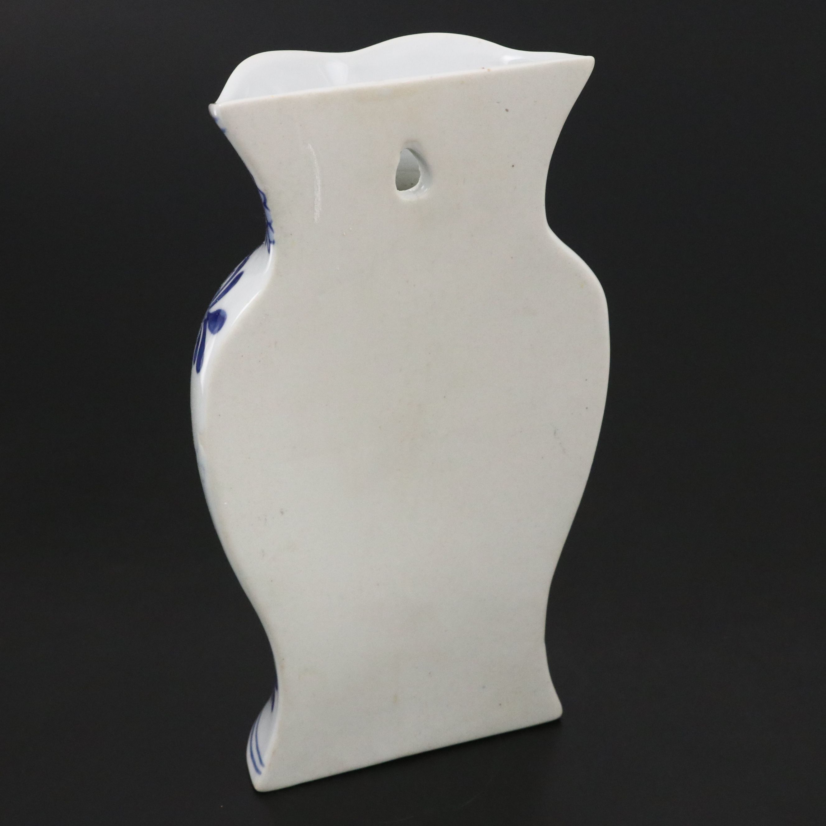 Hand-Painted Hungarian Lidded Vessel with Chinoiserie Vase Wall Pocket and Dish