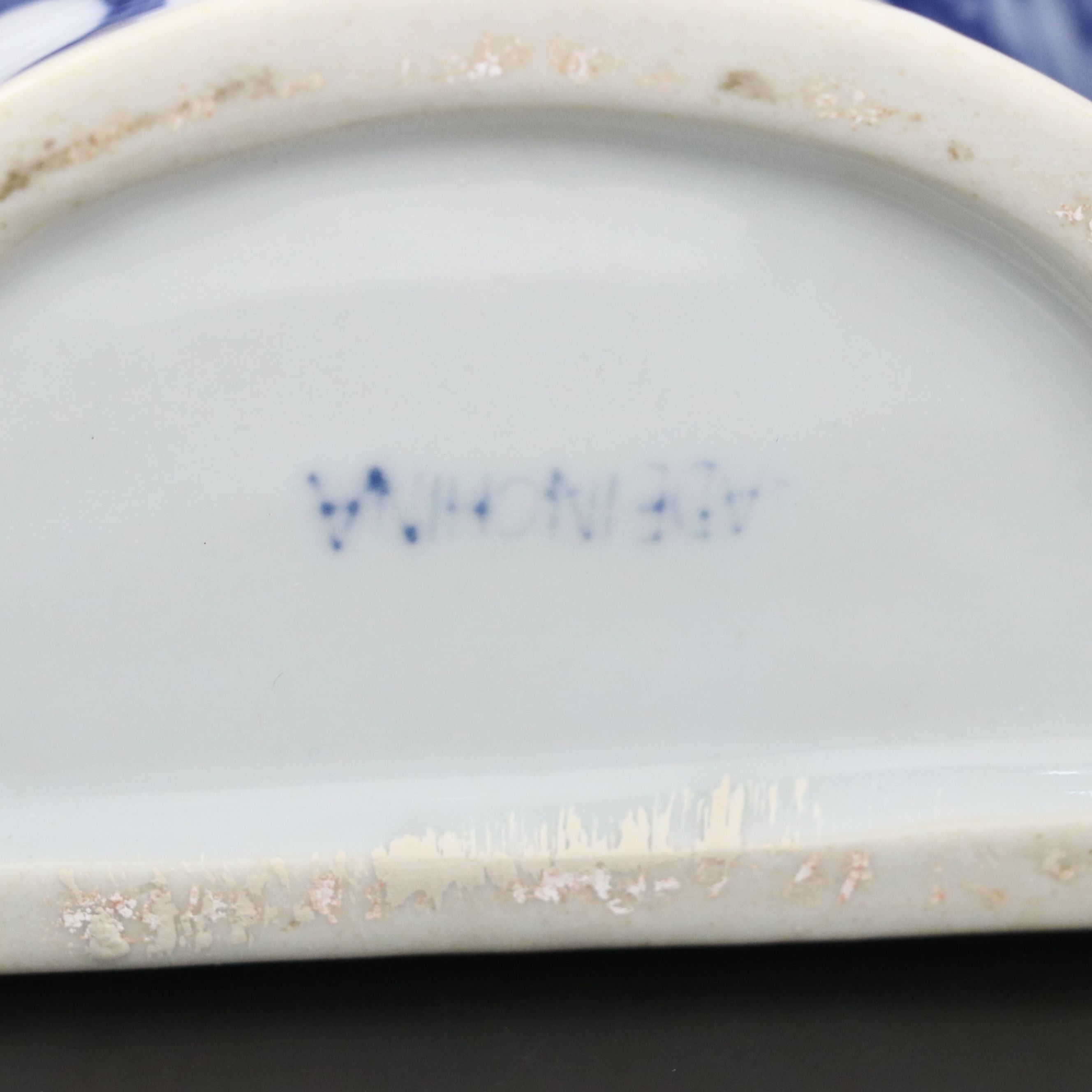 Hand-Painted Hungarian Lidded Vessel with Chinoiserie Vase Wall Pocket and Dish