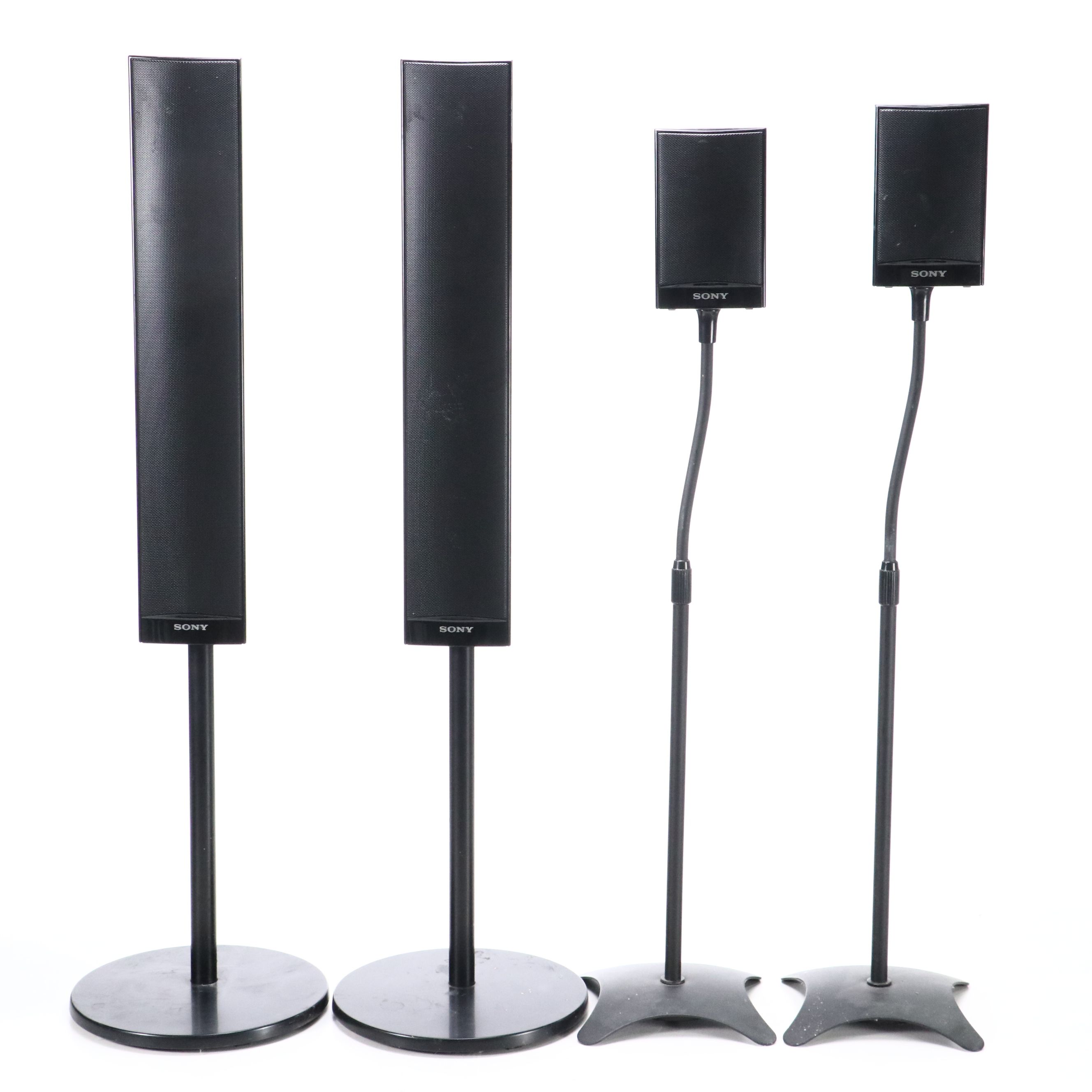Sony Standing Speakers and Subwoofer with Sony Surround Amplifier