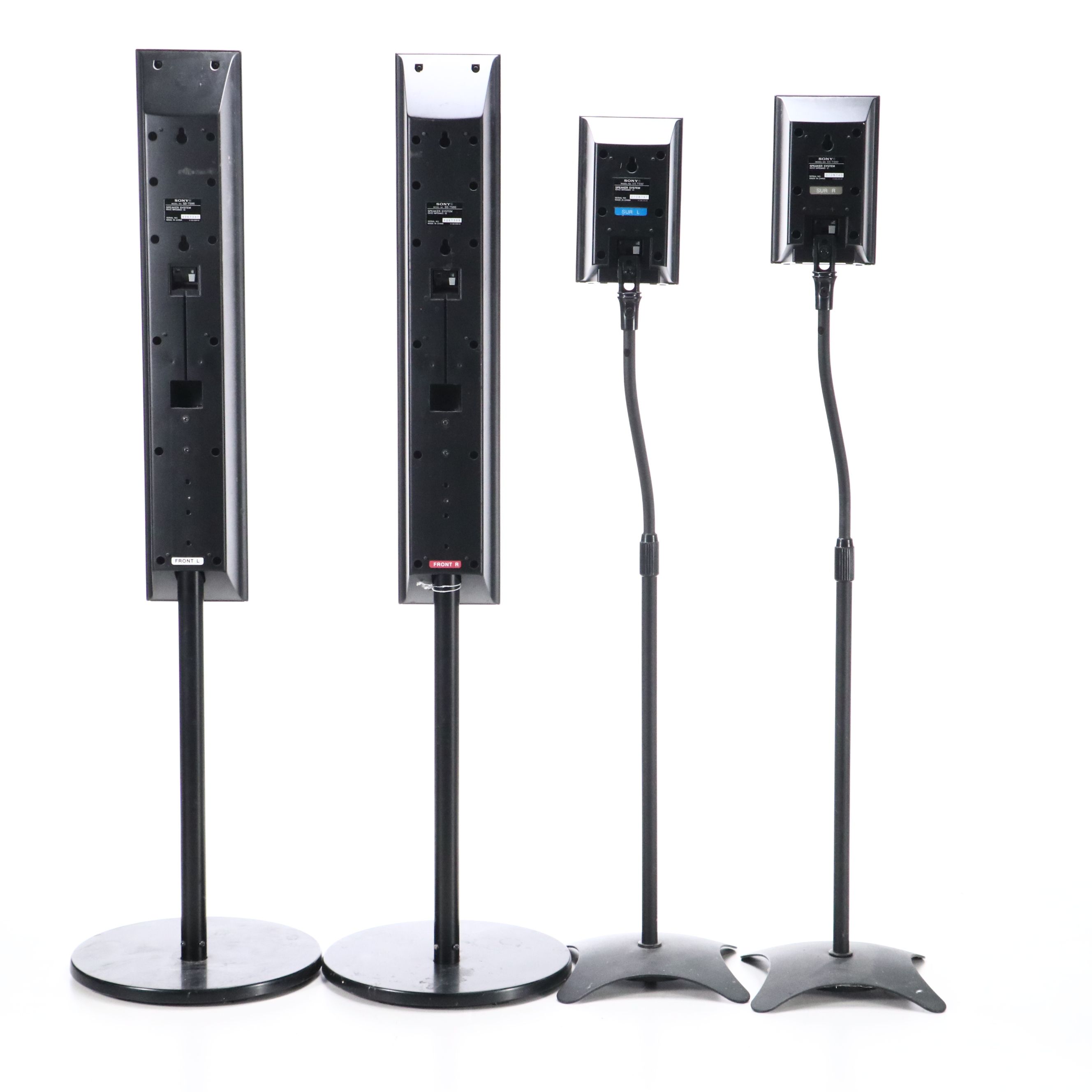 Sony Standing Speakers and Subwoofer with Sony Surround Amplifier