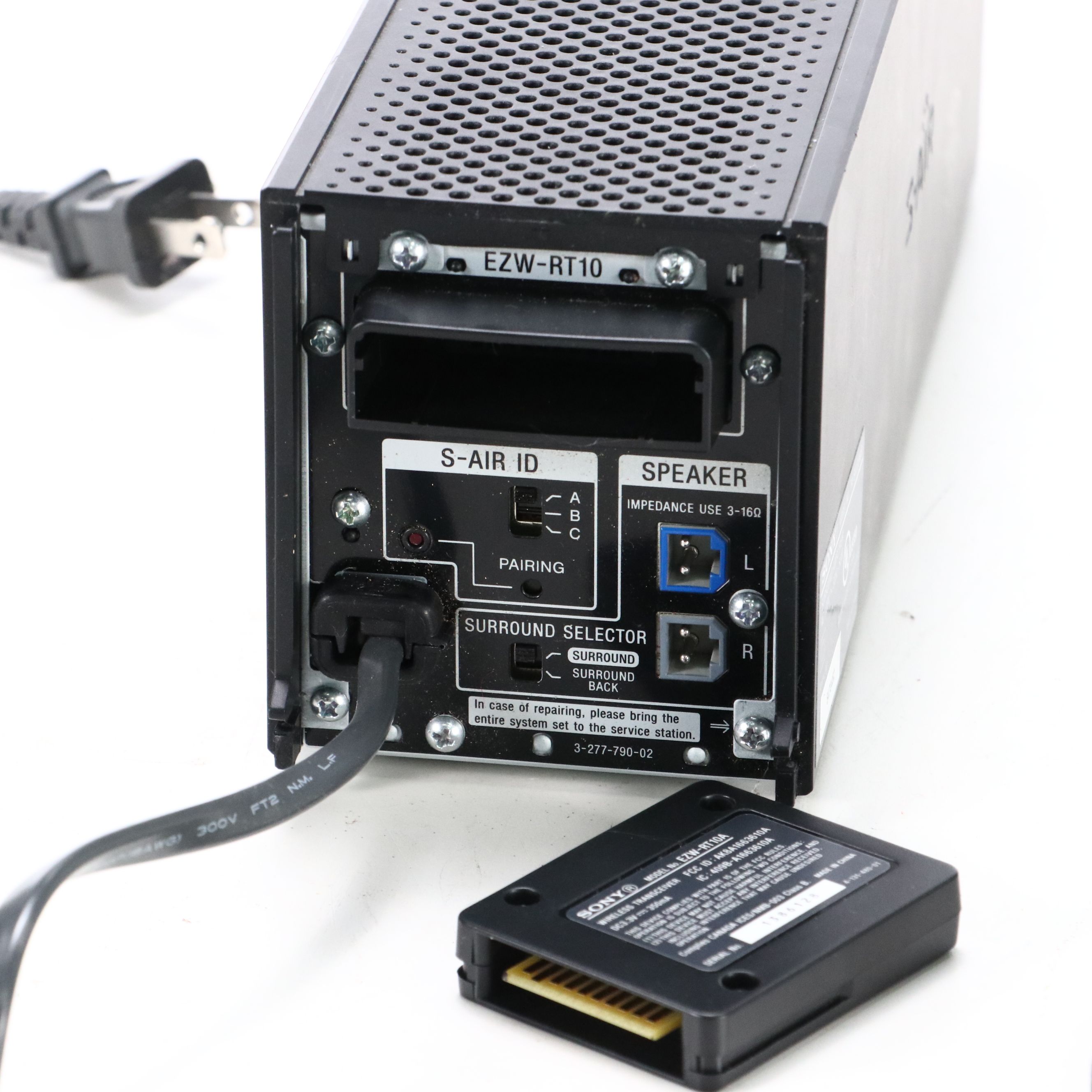 Sony Standing Speakers and Subwoofer with Sony Surround Amplifier