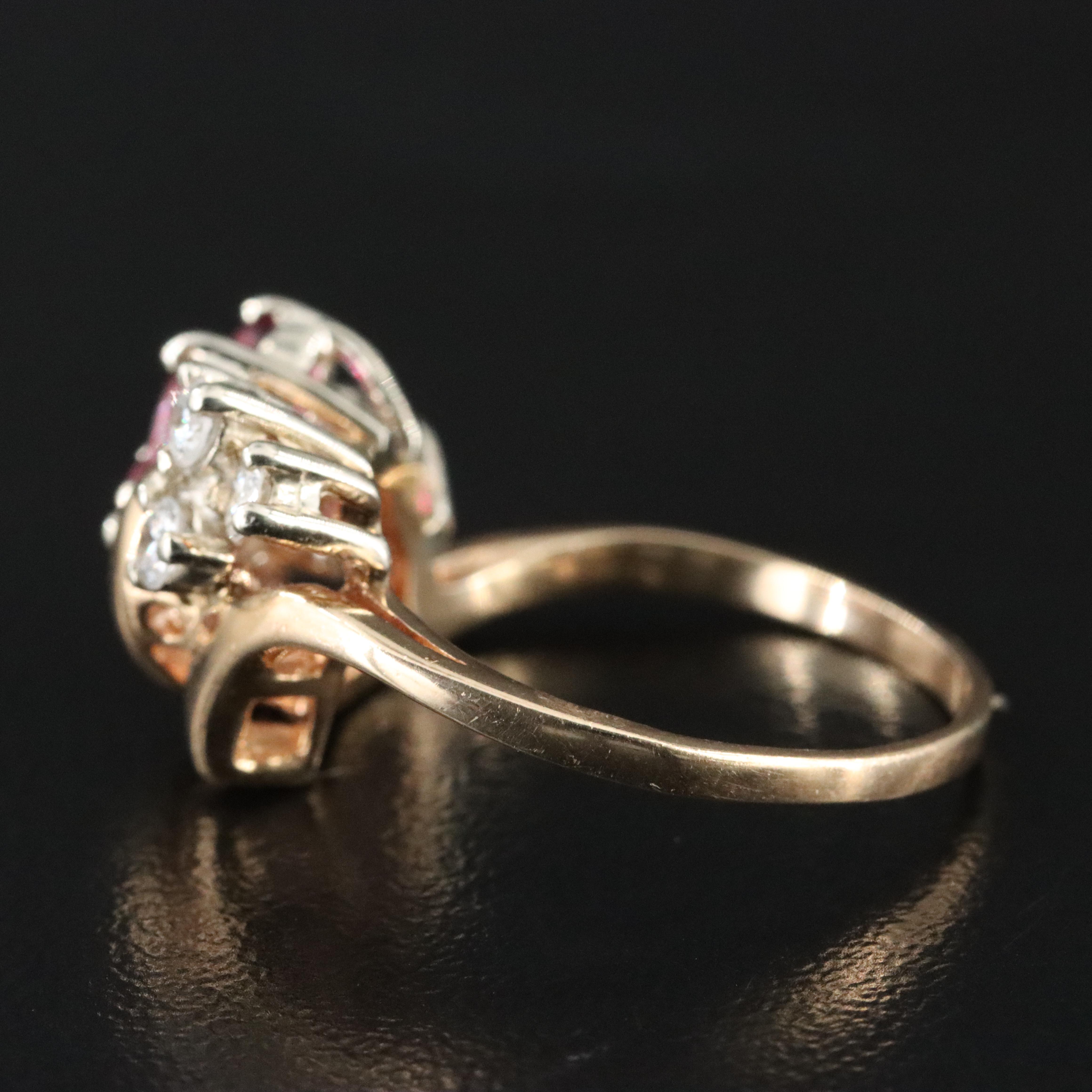 14K Ruby and Diamond Ring