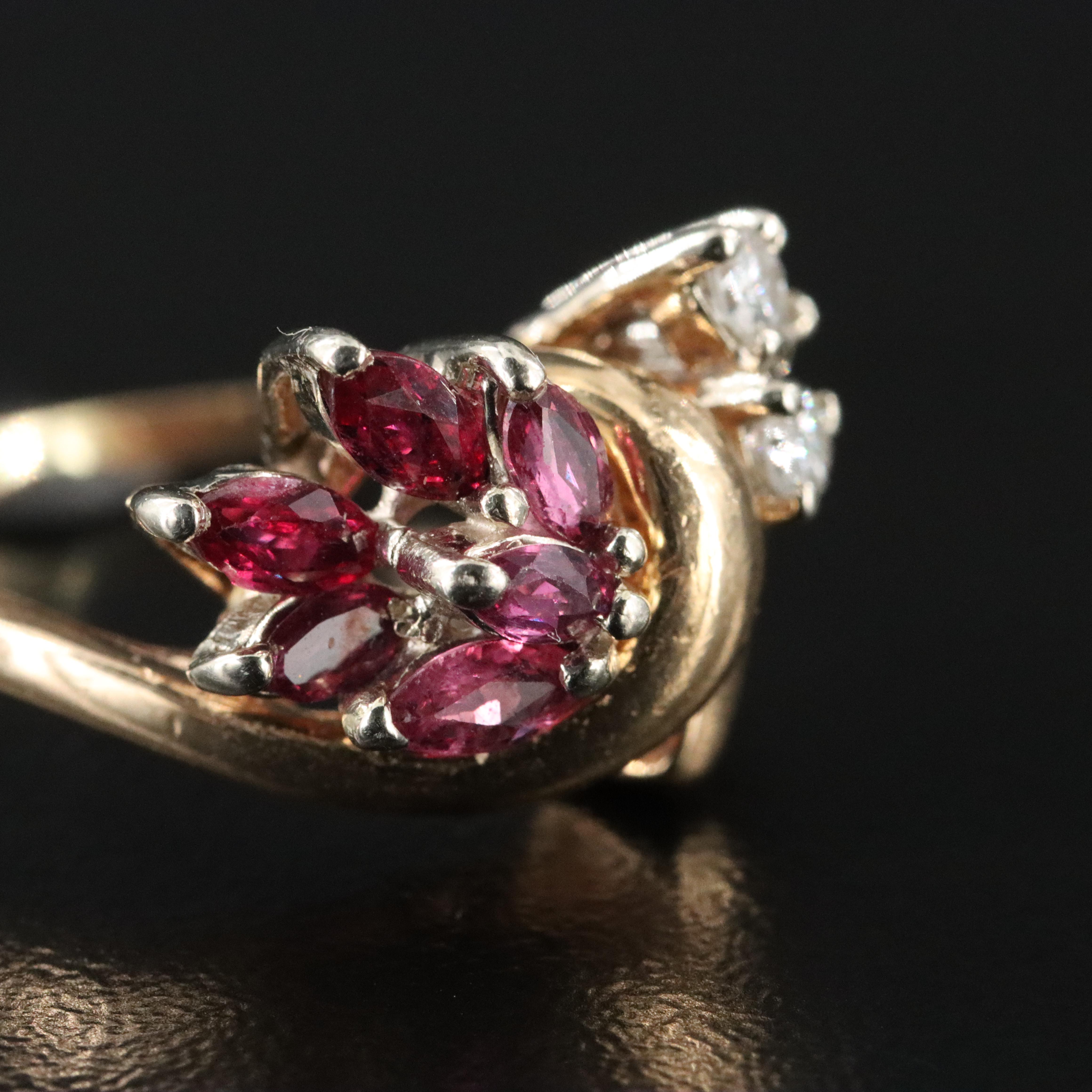 14K Ruby and Diamond Ring