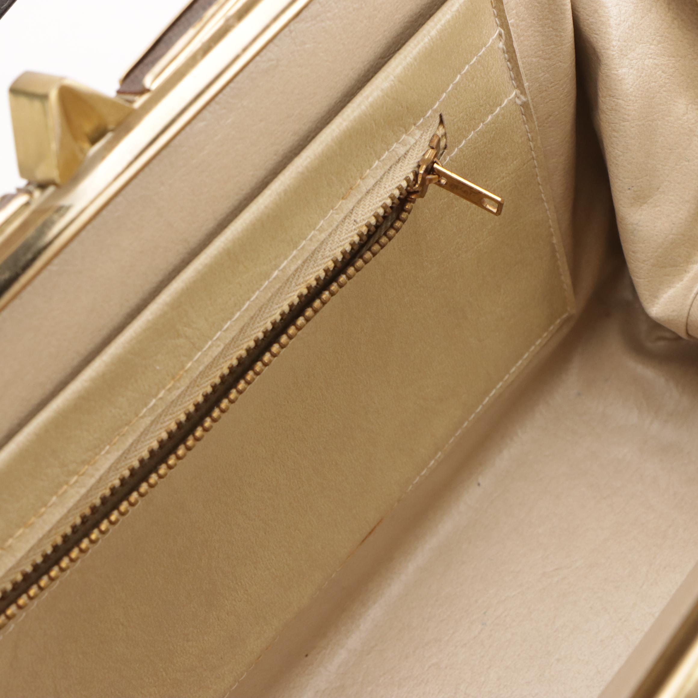 Melbourne Bags Vintage Lizardskin Bag with Other Floral Tapestry Frame Bag