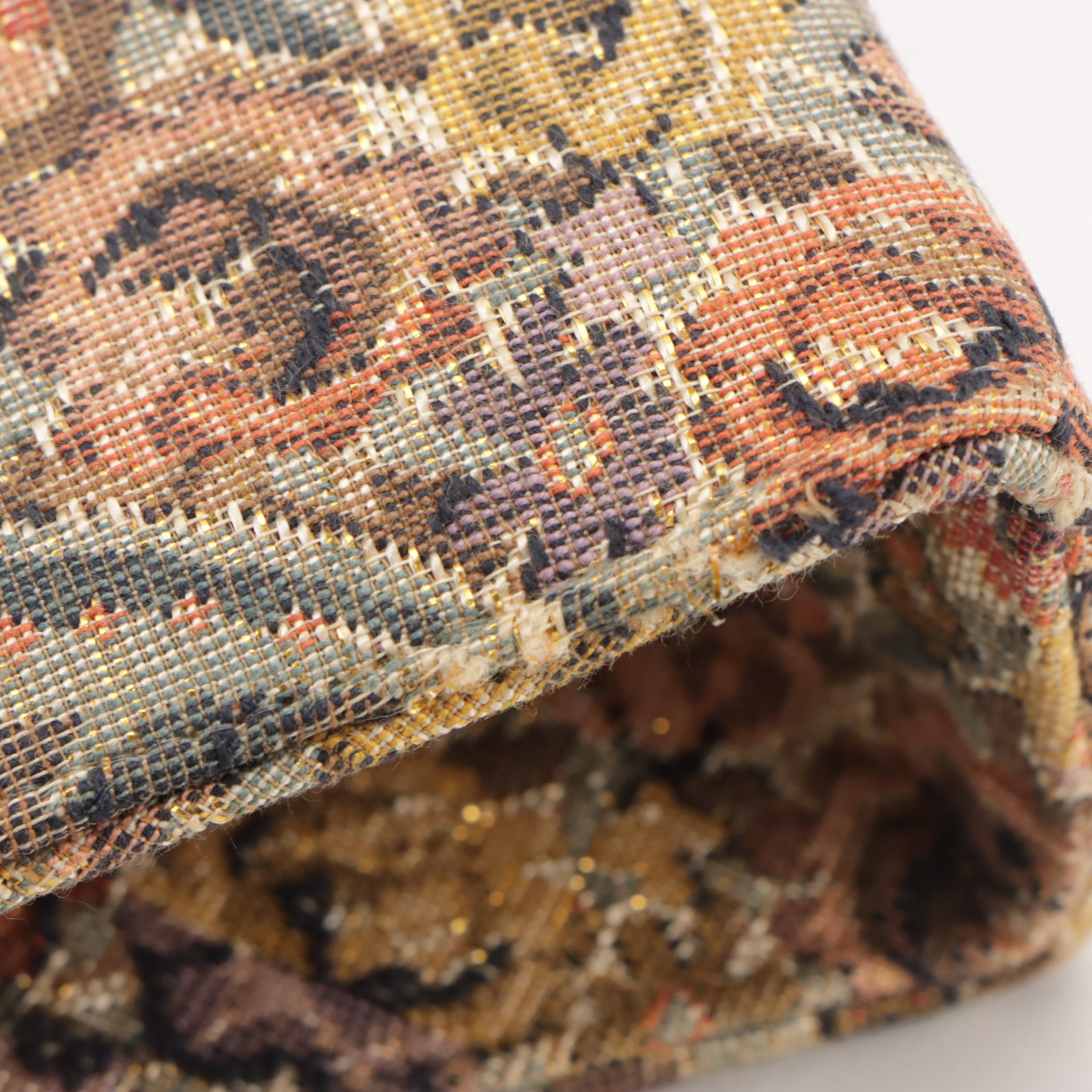 Melbourne Bags Vintage Lizardskin Bag with Other Floral Tapestry Frame Bag