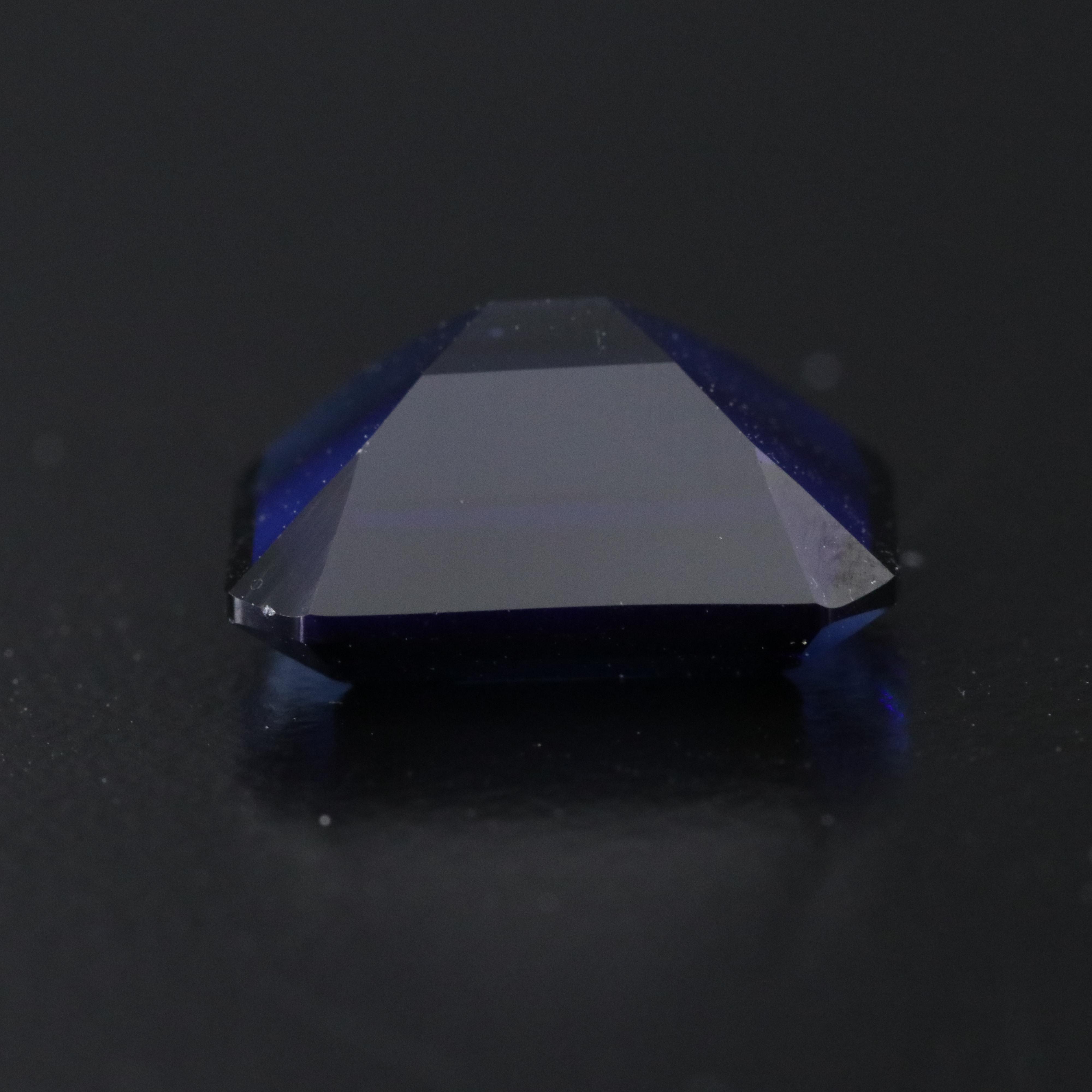 Loose 7.22 CT Lab Grown Sapphire