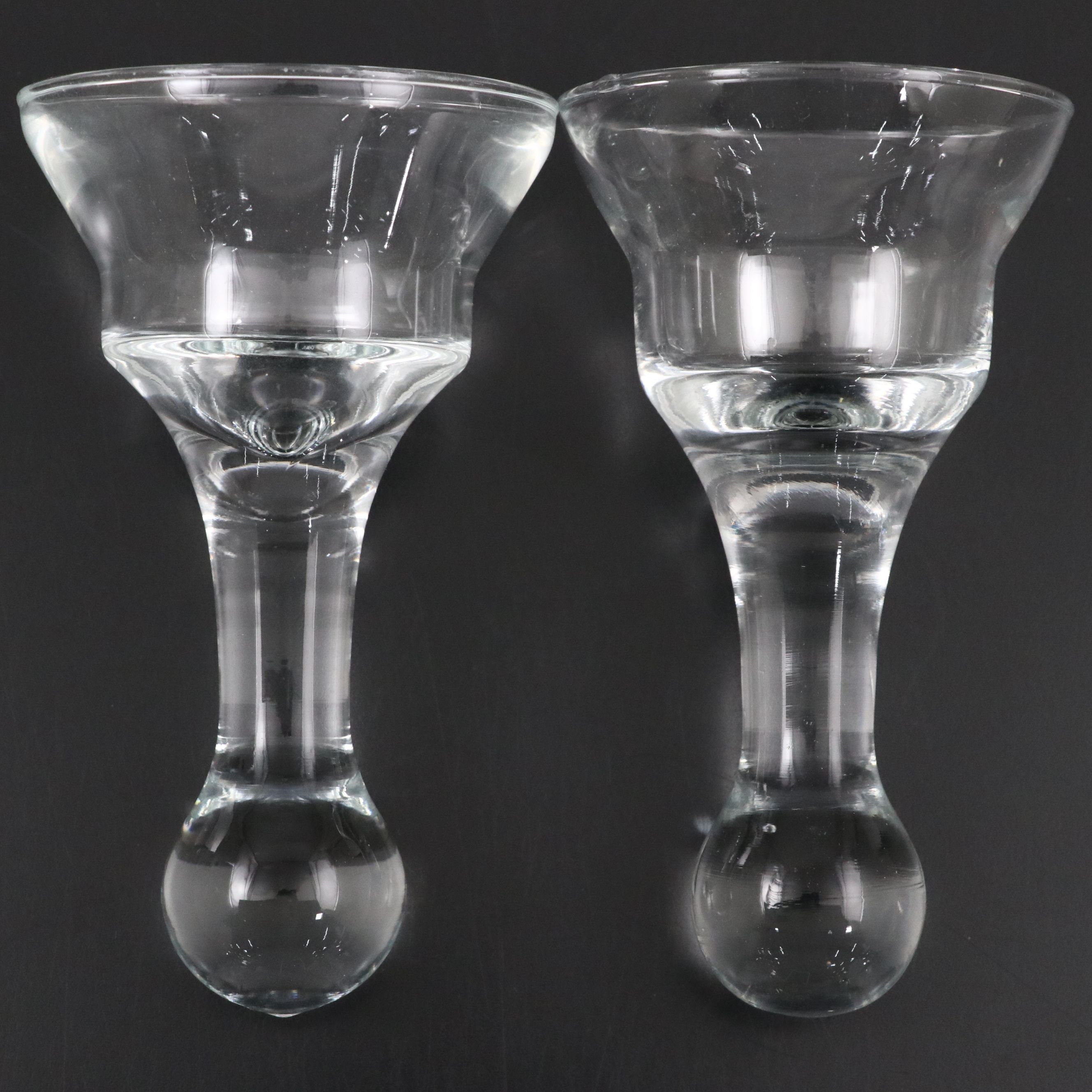 Antique Hungarian Faïence Bottle with Hand Blown Stirrup Cups