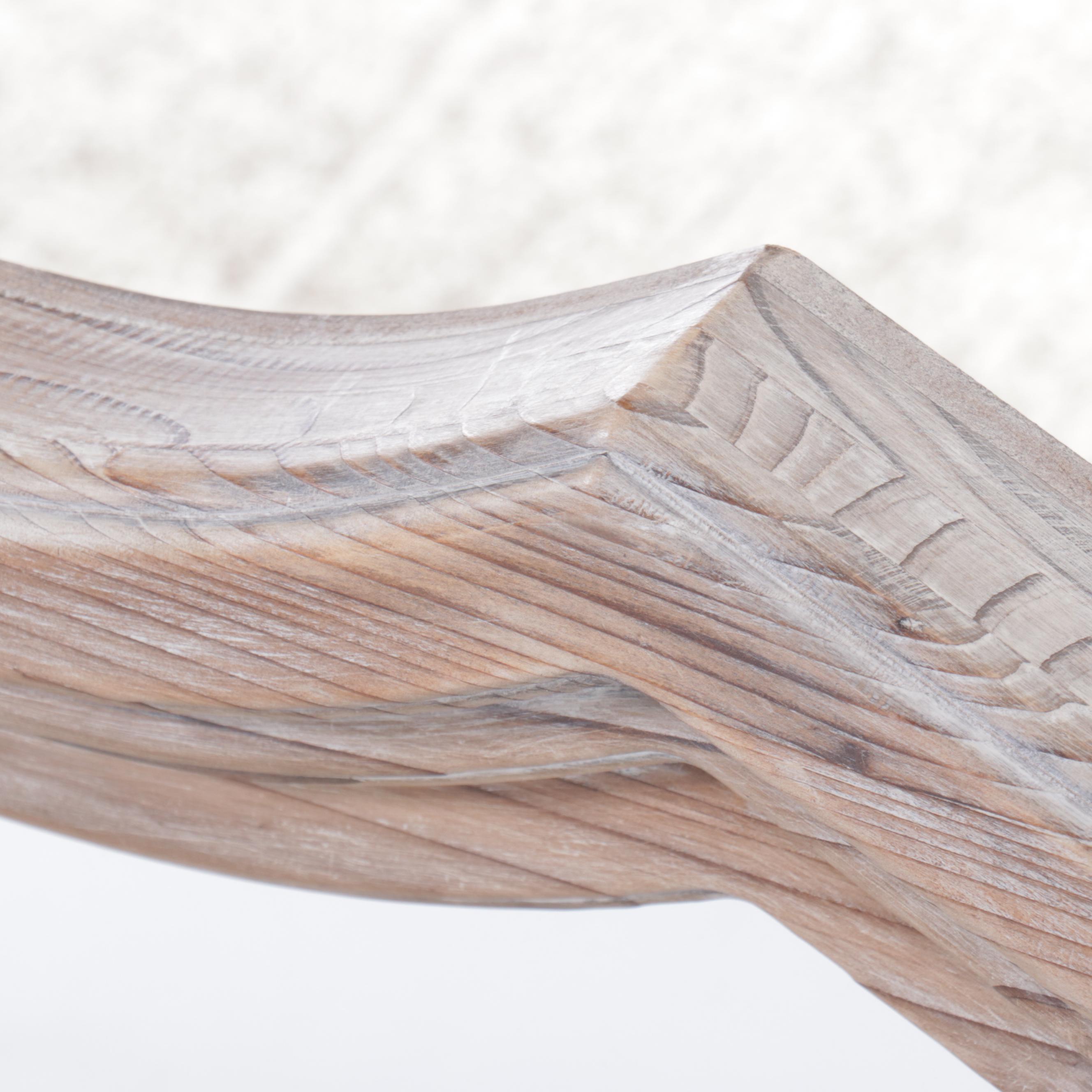 Bobo Intriguing Objects Pickled Wood Shield-Shaped Mirror