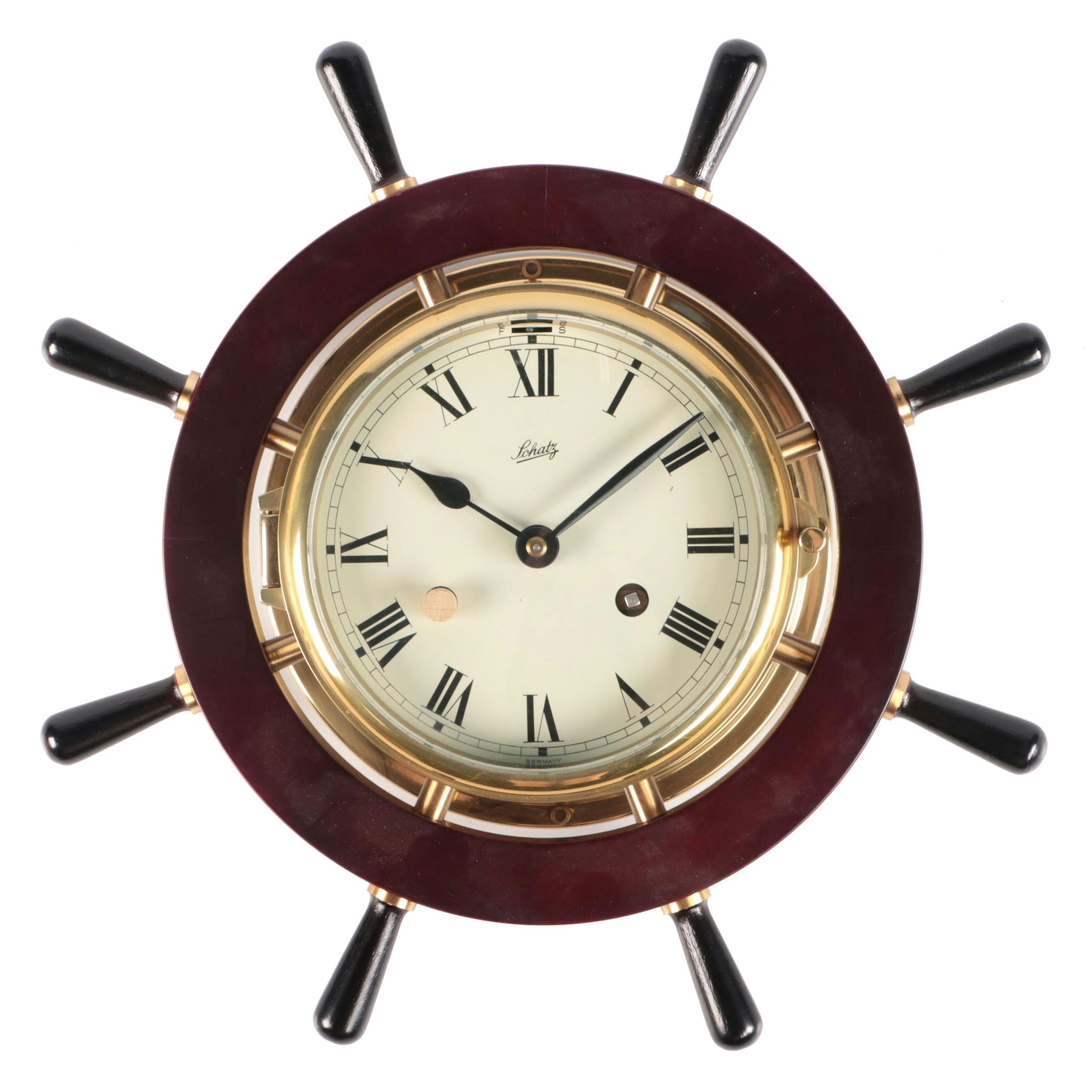 Schatz & Sohne Royal Mariner Wooden and Brass Wall Clock