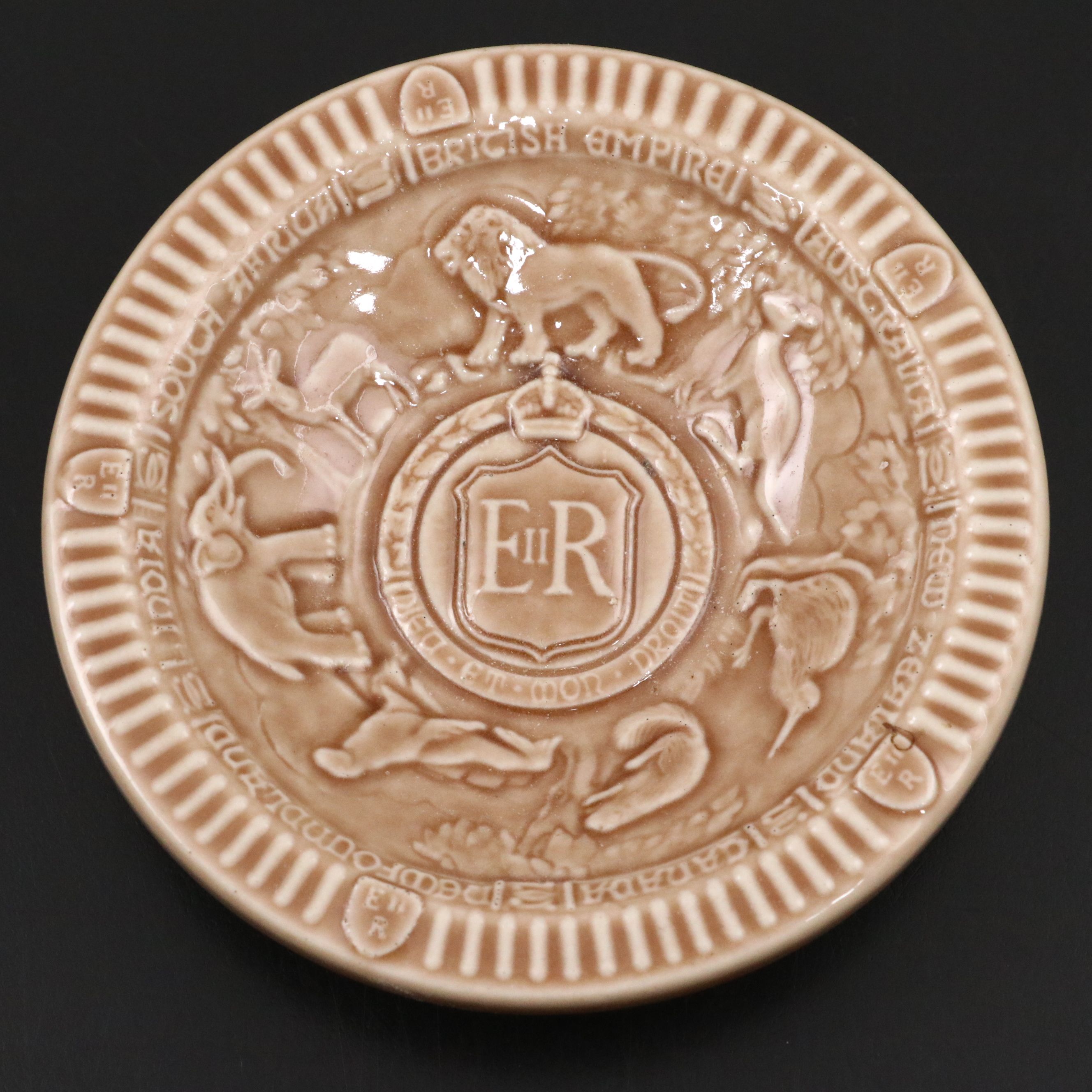 George III Officer's Gorget and Dram with Queen Elizabeth II Commemorative Dish