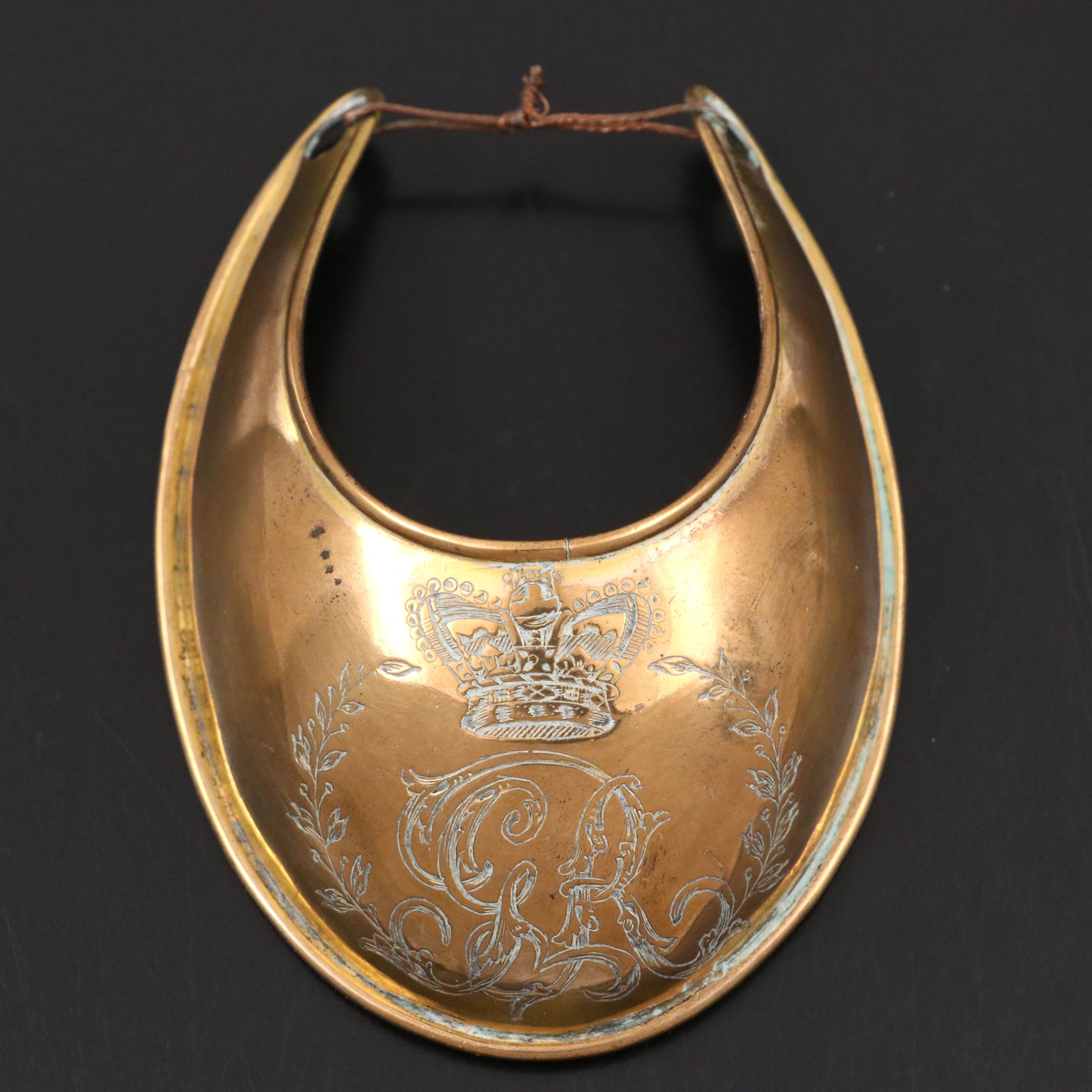 George III Officer's Gorget and Dram with Queen Elizabeth II Commemorative Dish