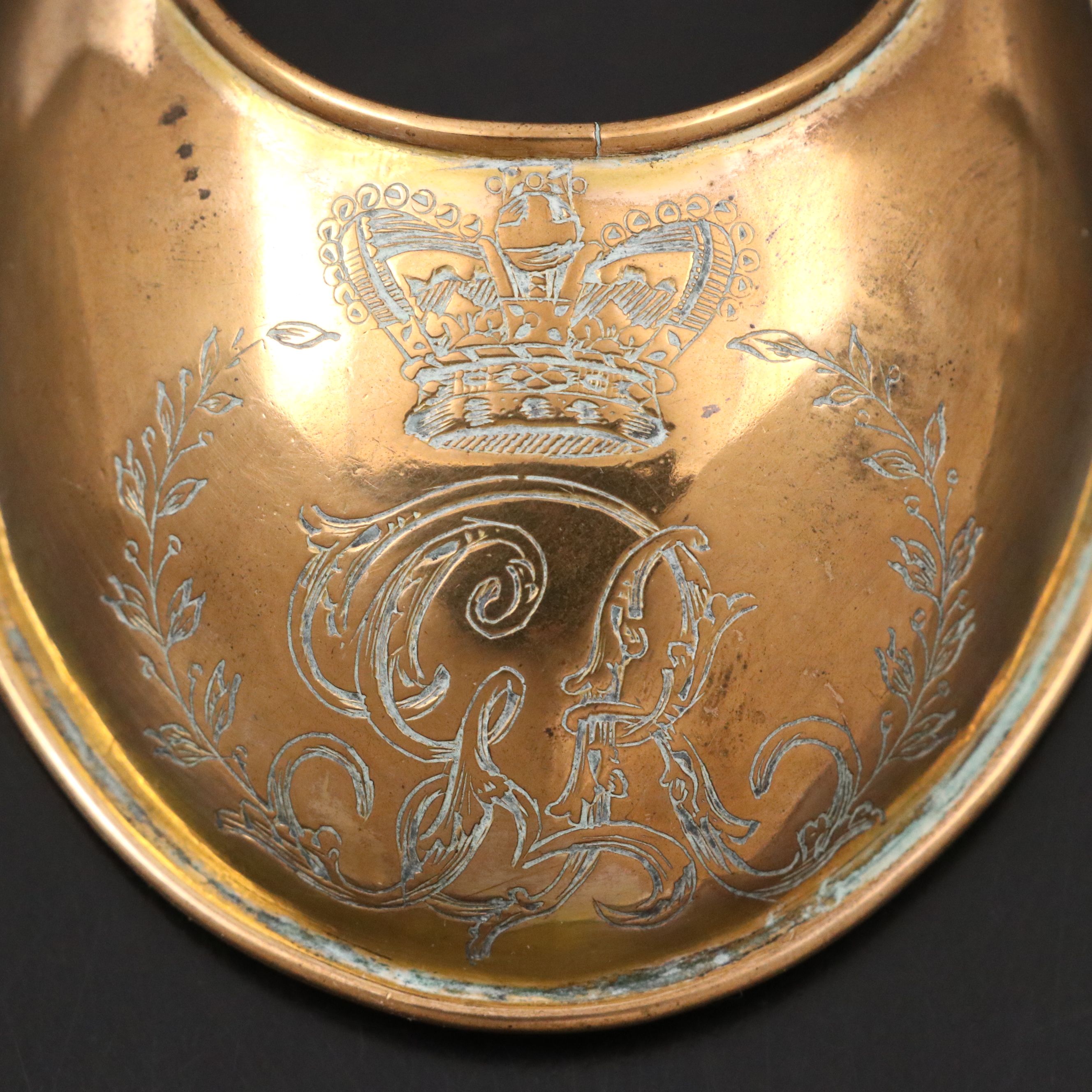 George III Officer's Gorget and Dram with Queen Elizabeth II Commemorative Dish
