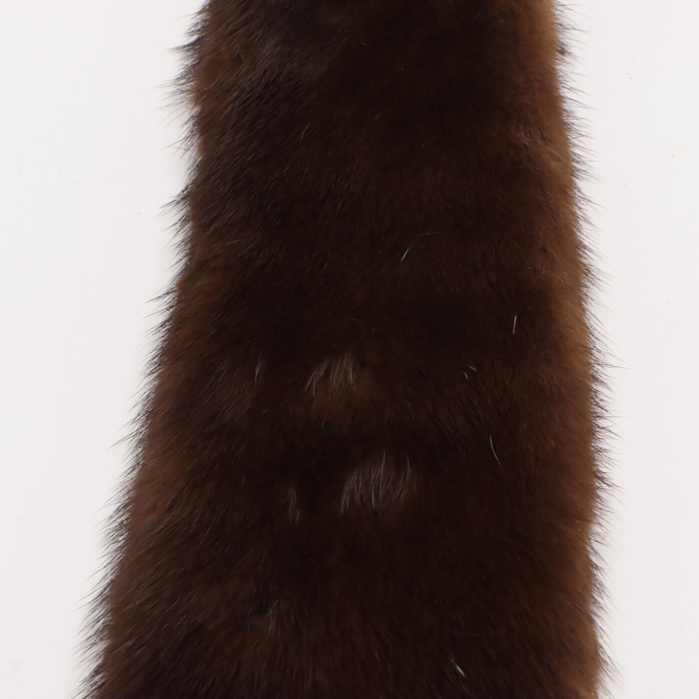 Chocolate Mink Fur Scarf