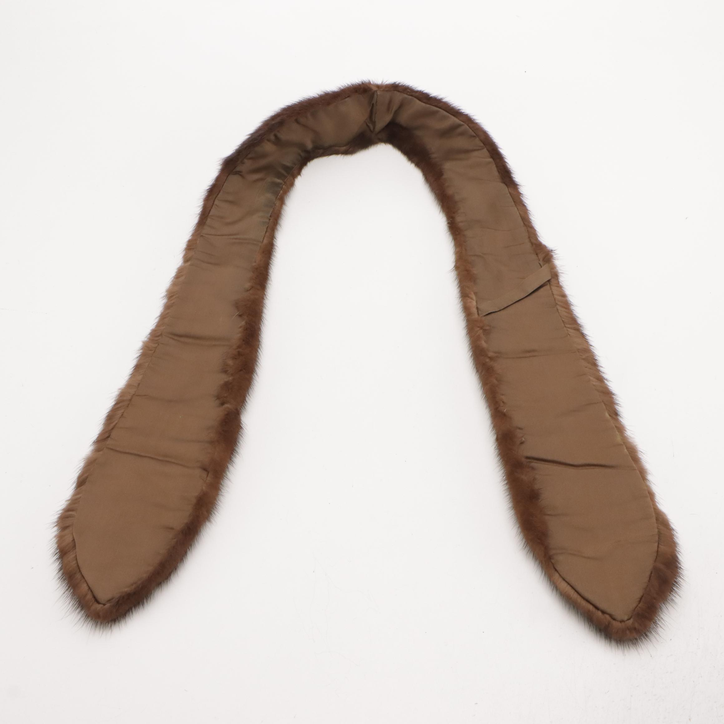 Chocolate Mink Fur Scarf