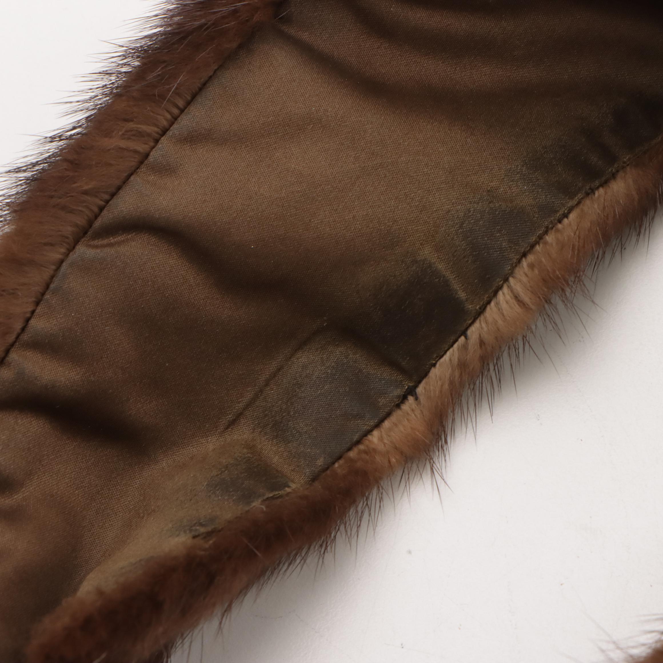 Chocolate Mink Fur Scarf