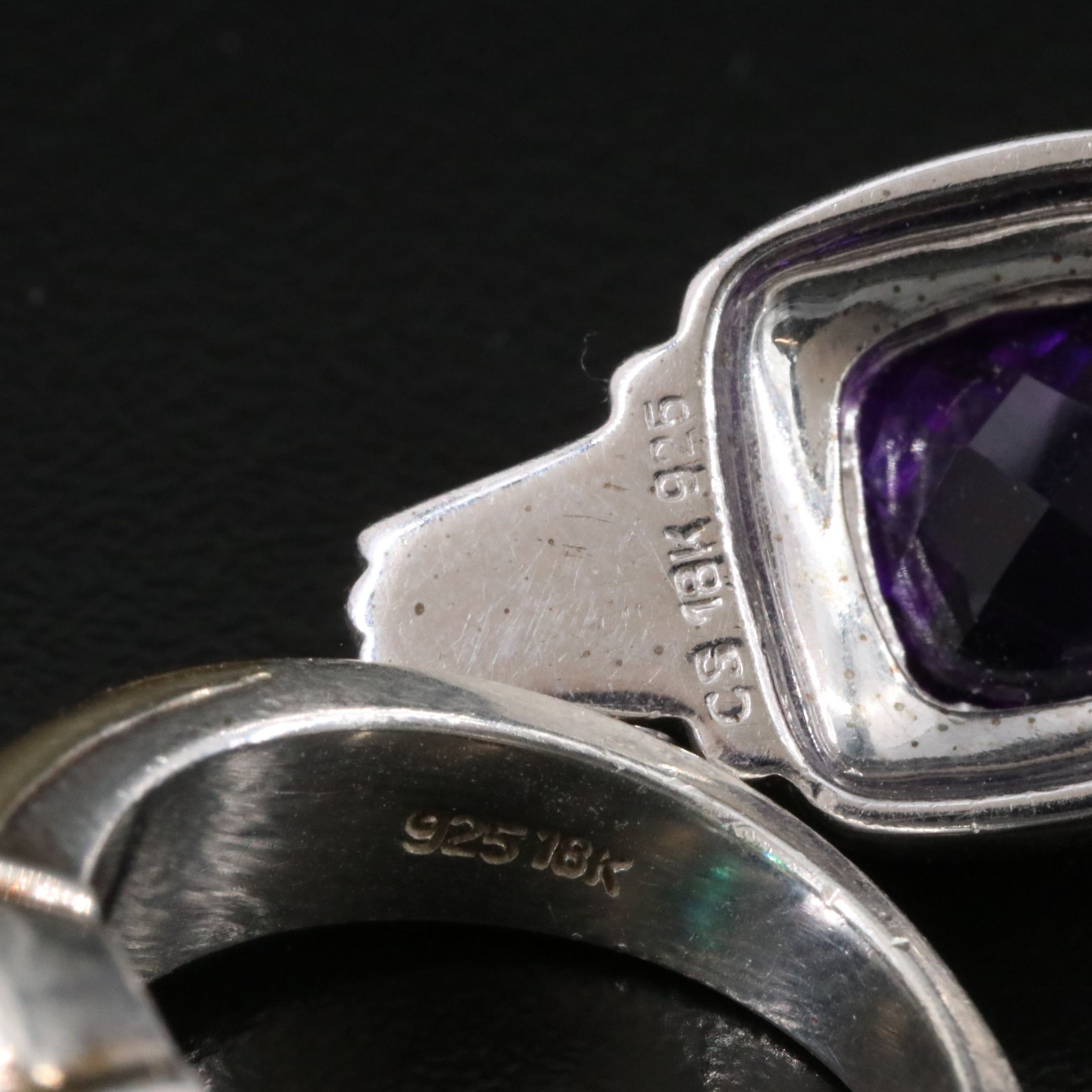 Sterling Gemstone Rings and Pendants with 18K Accents