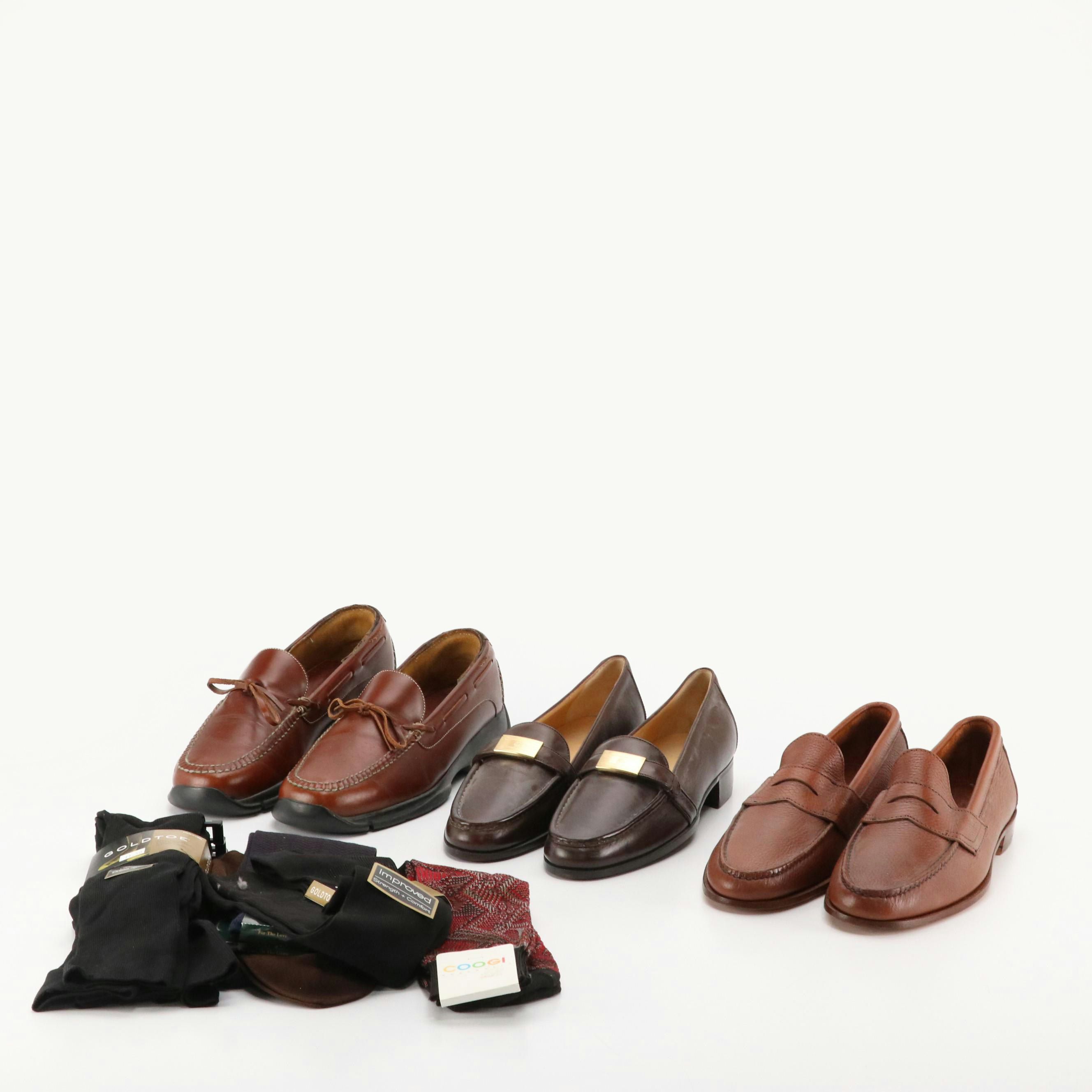 Polo Ralph Lauren, Cole Haan, Highland Leather Loafers with Coogi & More Socks