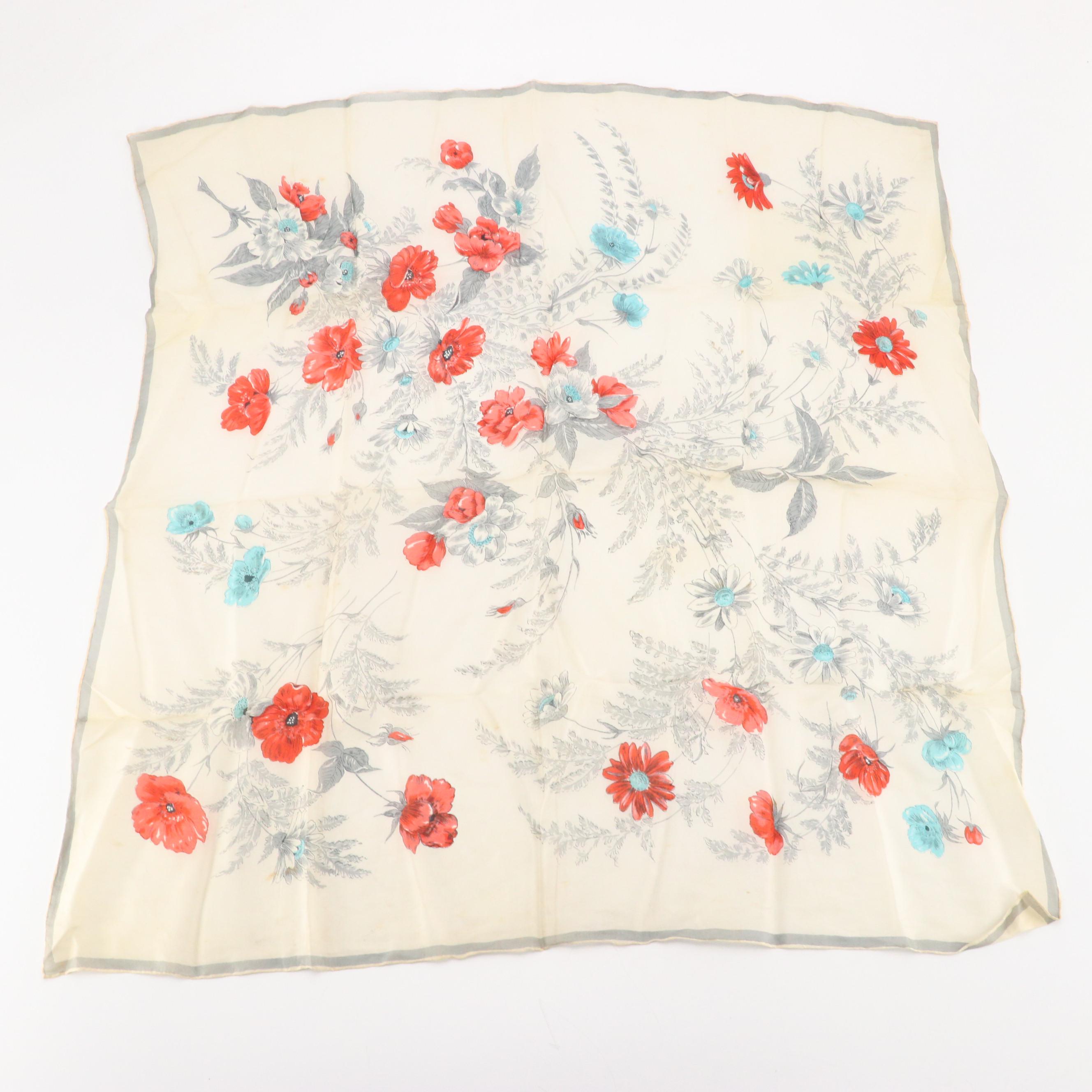 Vanette Creations Pink Silk Scarf with Other Printed Scarves, Gloves and More