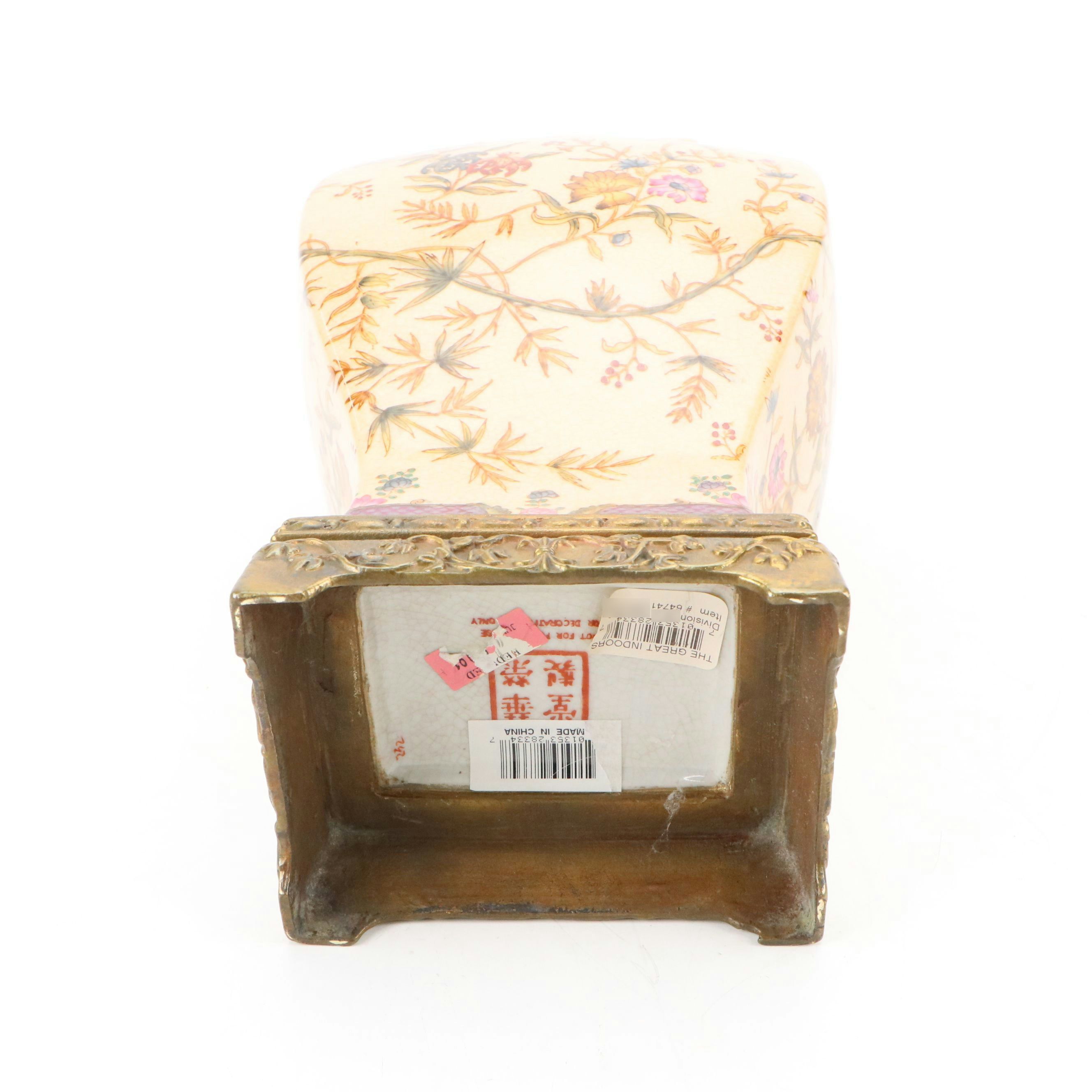 Carved Stone Bat Pillow, Red Lacquerware Box and Other Chinese Décor