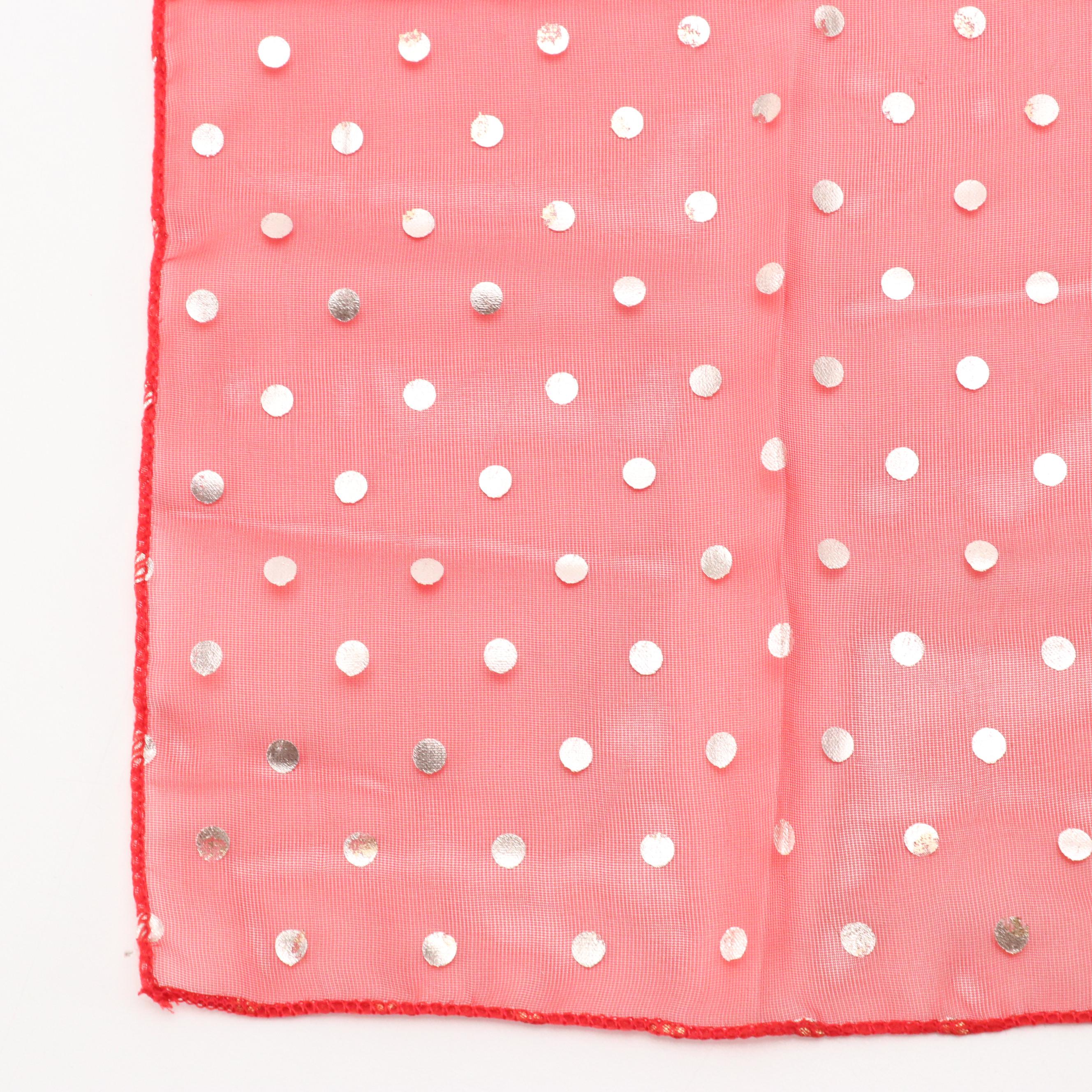 Vanette Creations Pink Silk Scarf with Other Printed Scarves, Gloves and More