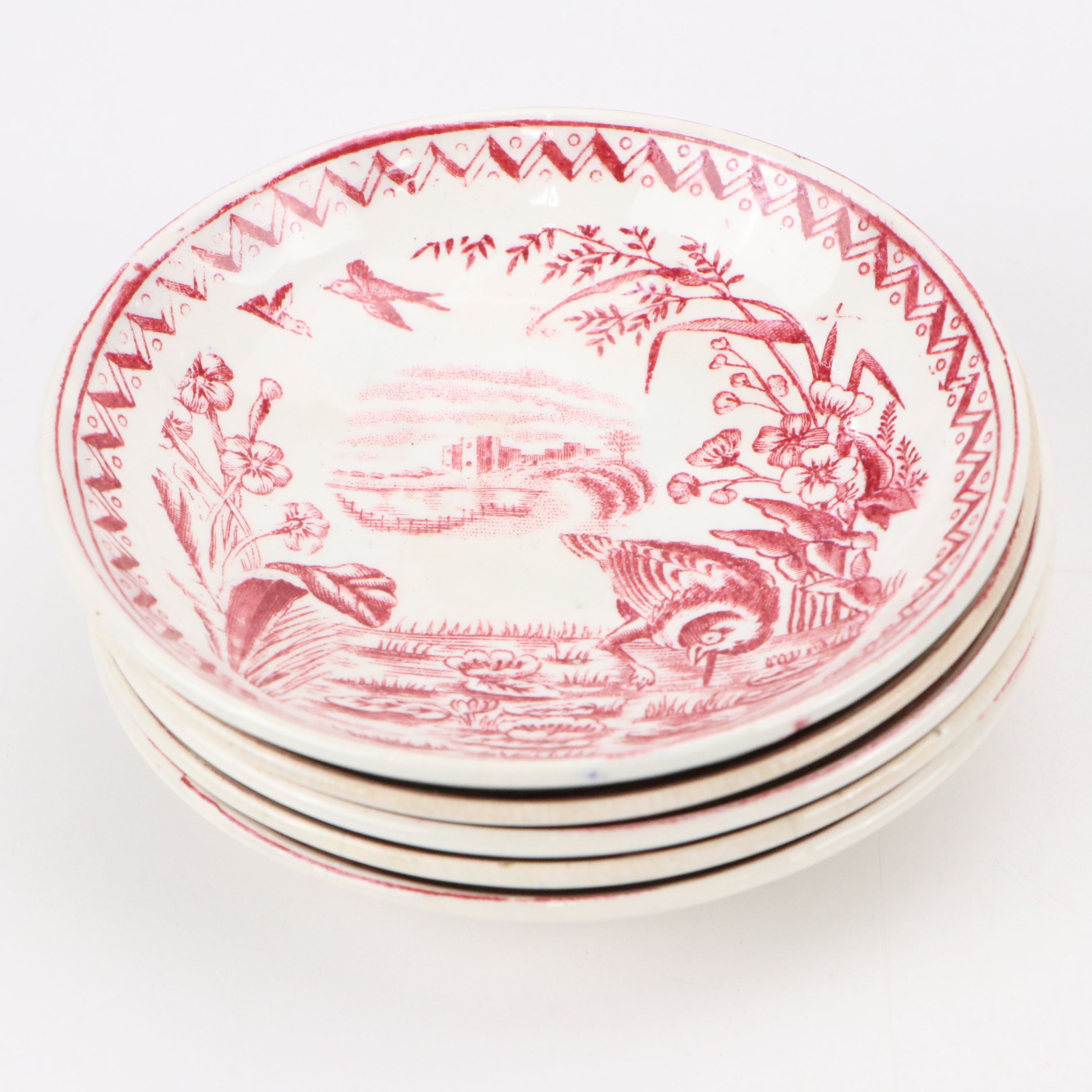 Charles Allerton & Sons Staffordshire "Water Hen" Children's Transferware Set