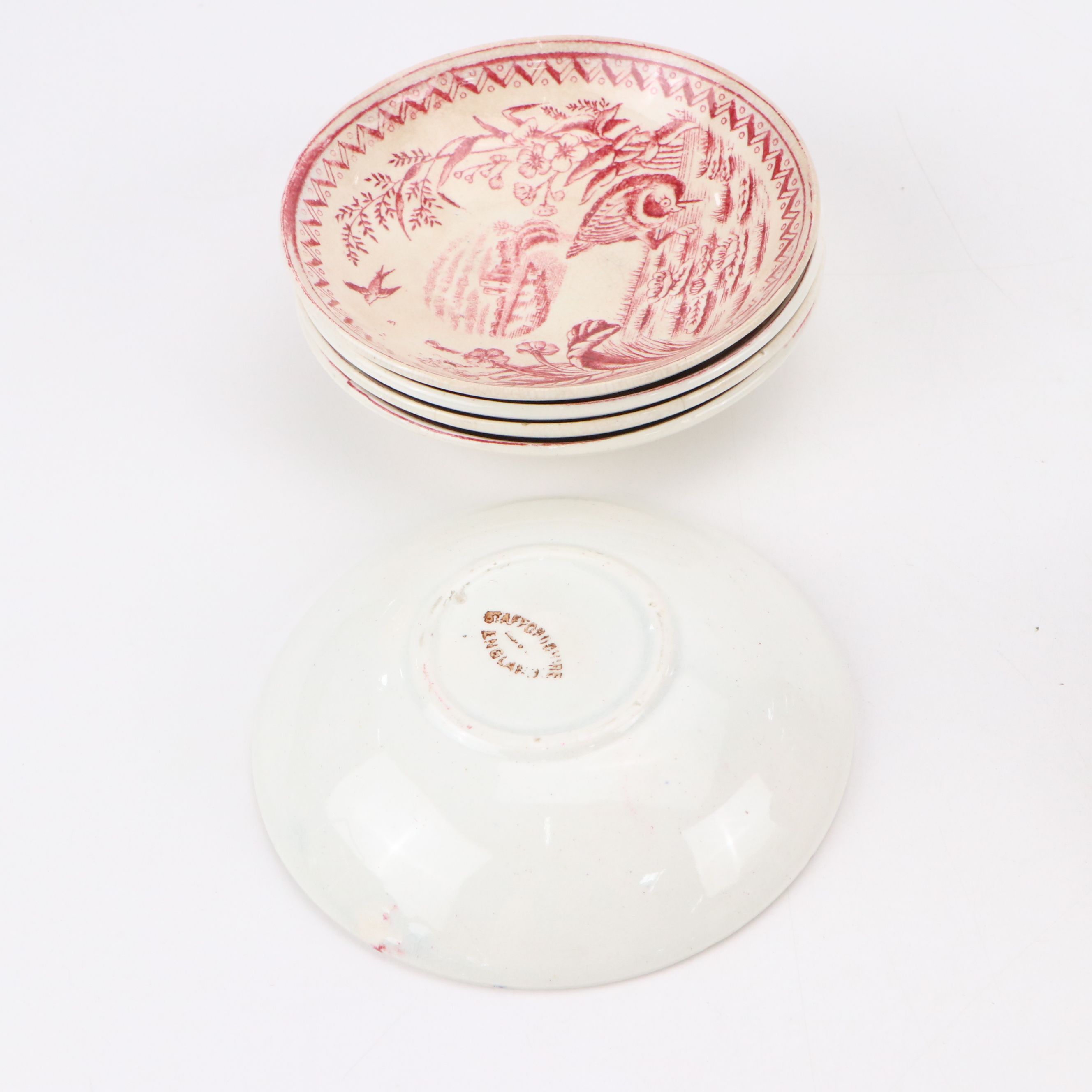 Charles Allerton & Sons Staffordshire "Water Hen" Children's Transferware Set