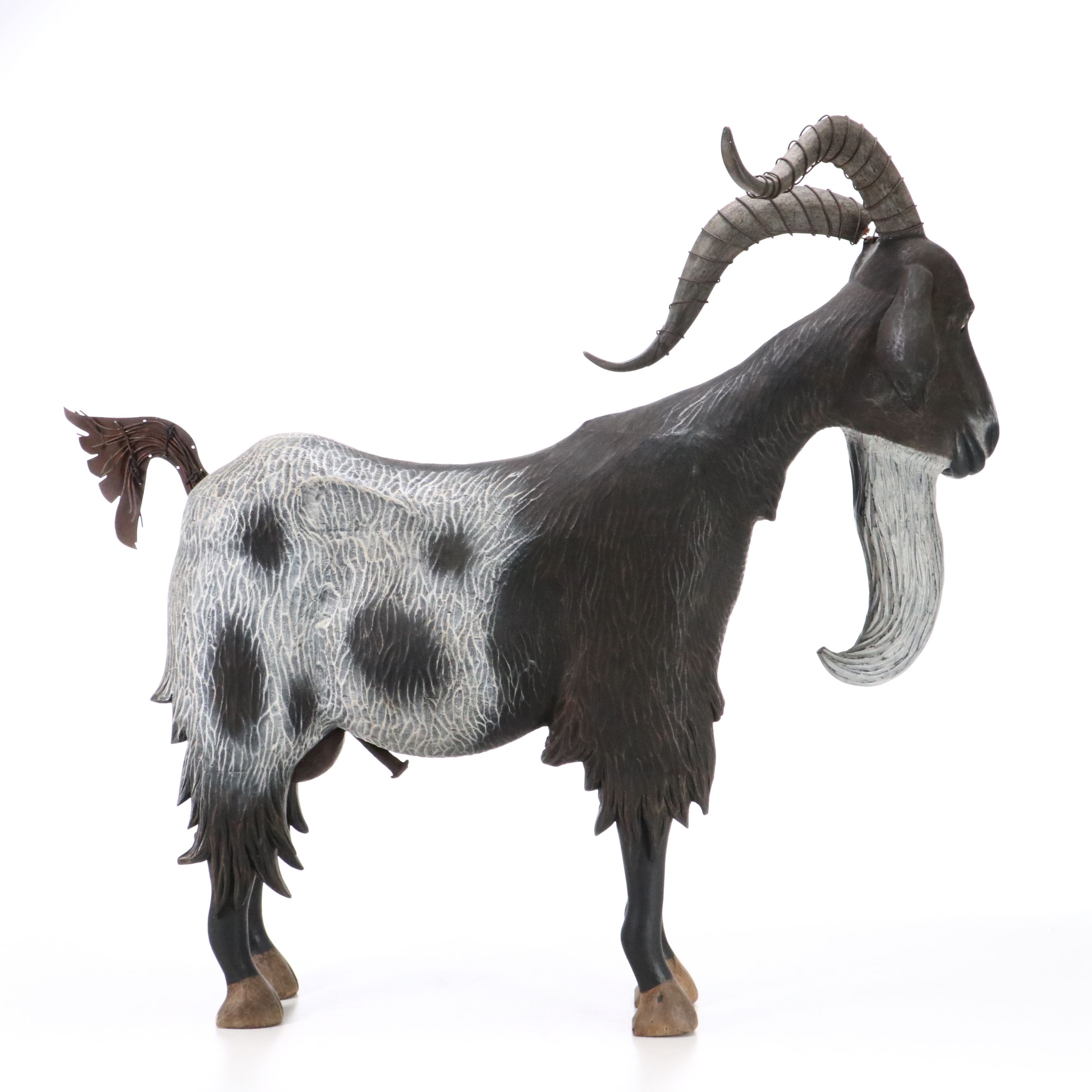 Life Size Folk Art Sculpture of Goat