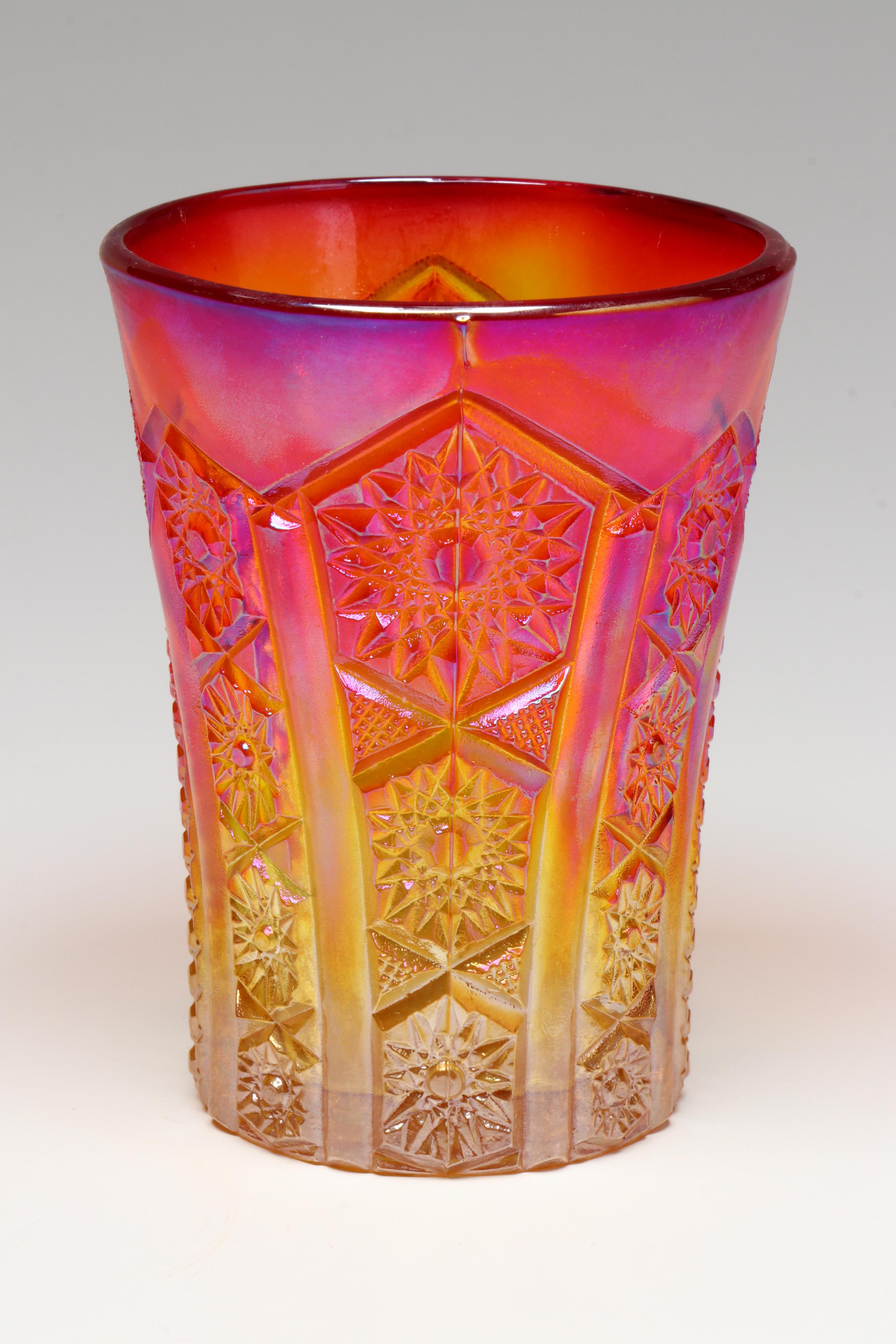 Indiana Glass "Heirloom Sunset" Tumblers and Jadeite Glass Scottie Dog Blotter