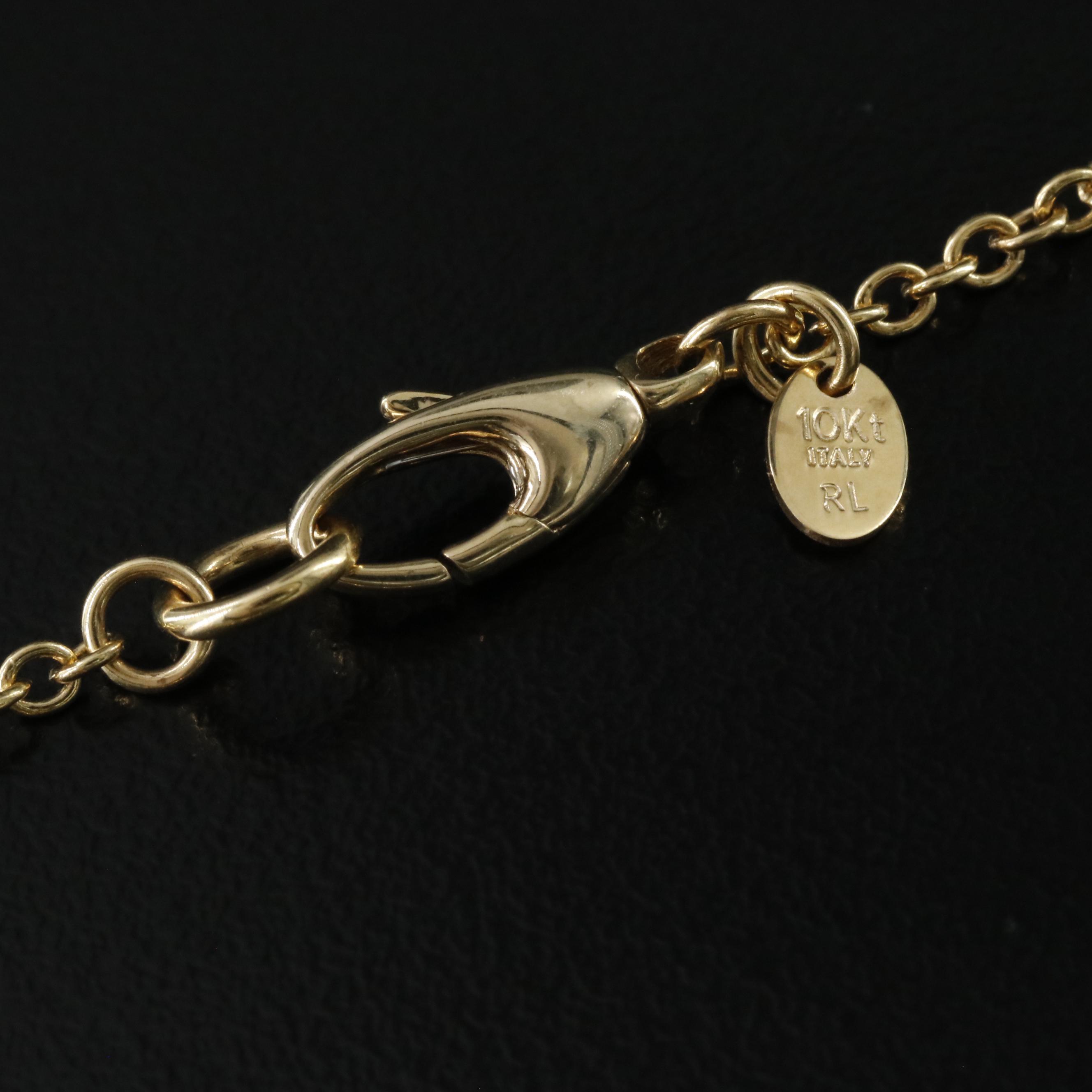 10K Oval Station Necklace