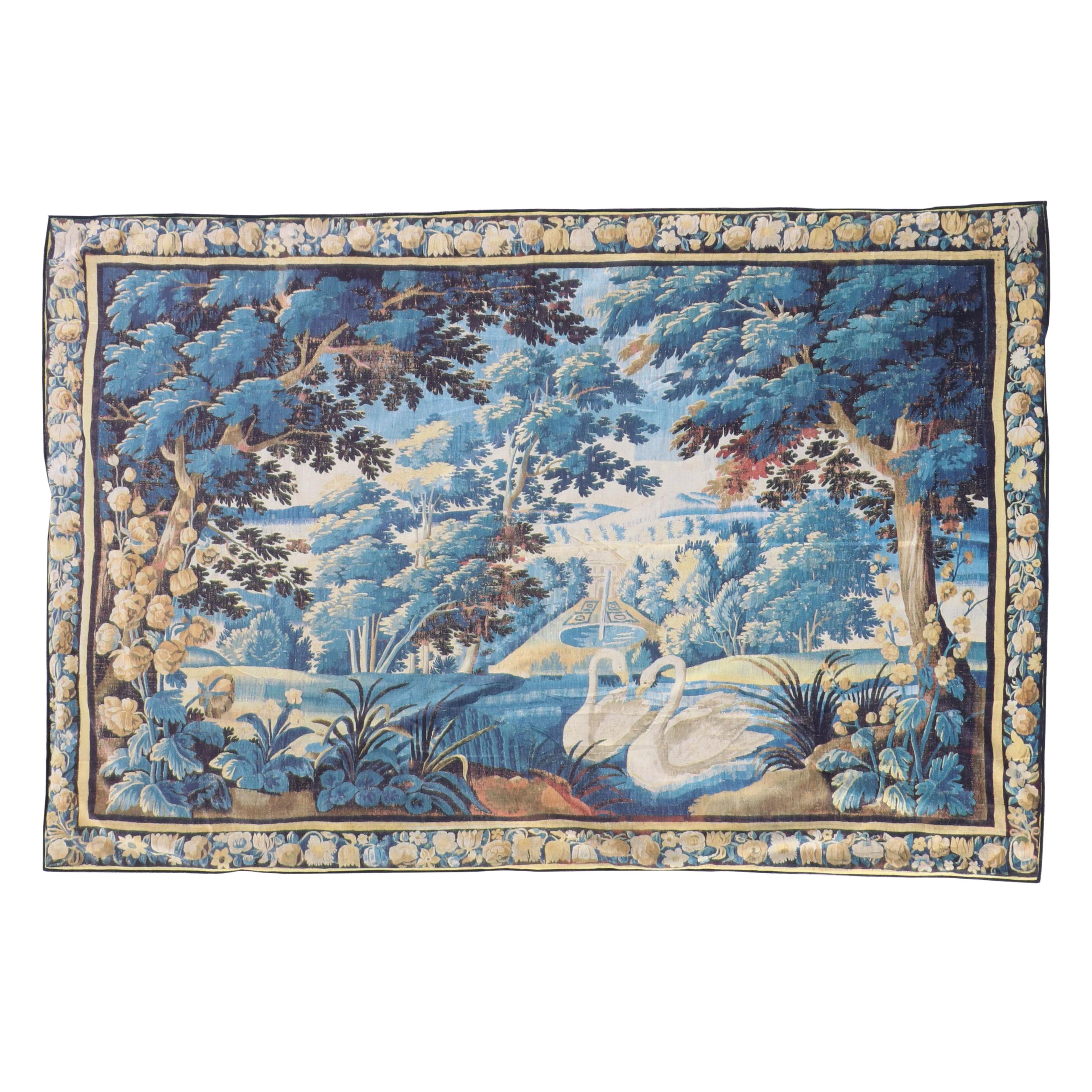 Landscape Wall Printed Tapestry with Wooden Hanging Clips