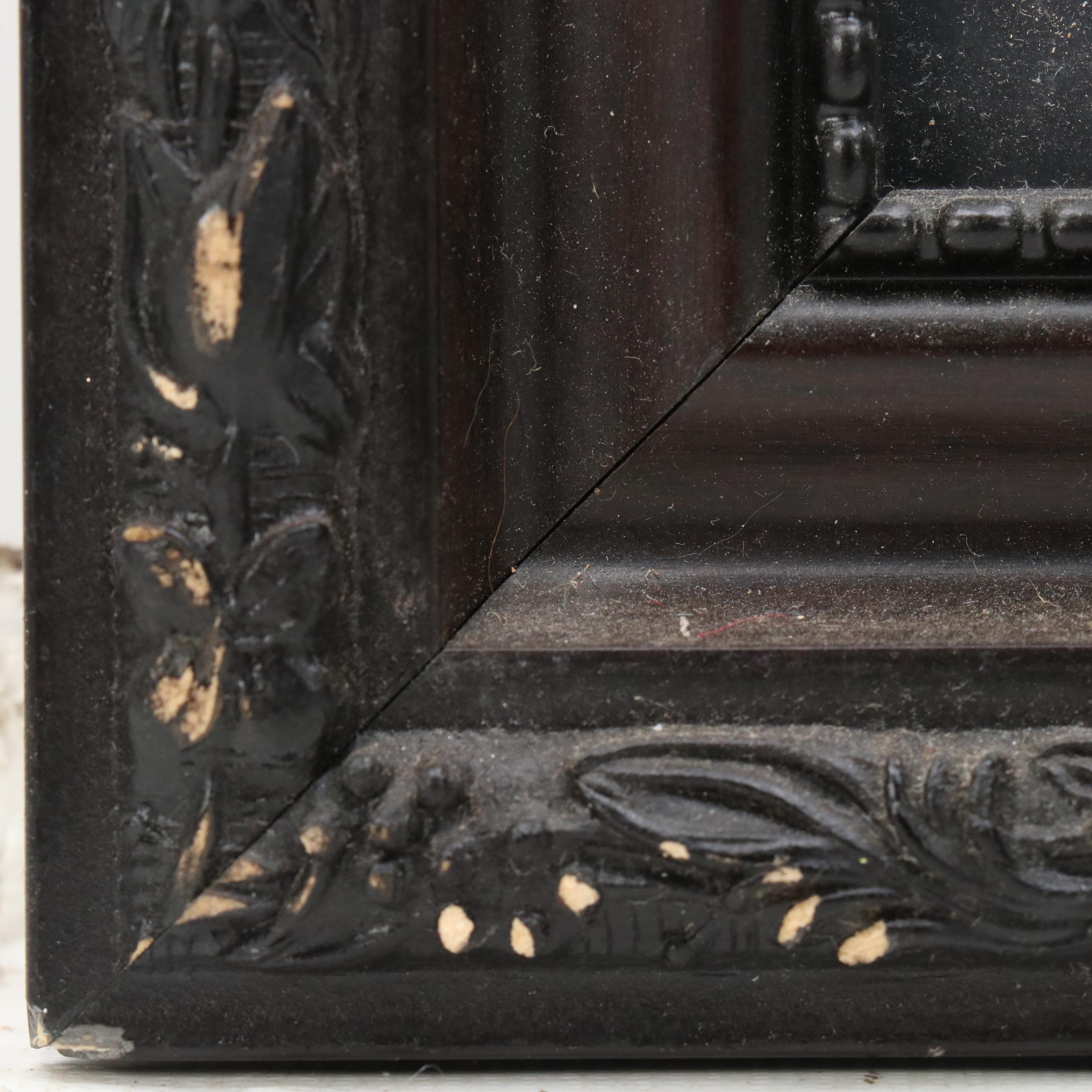 Japanese Gouache Painting on Fabric of Woman Reading in a Garden, Mid-20th C.