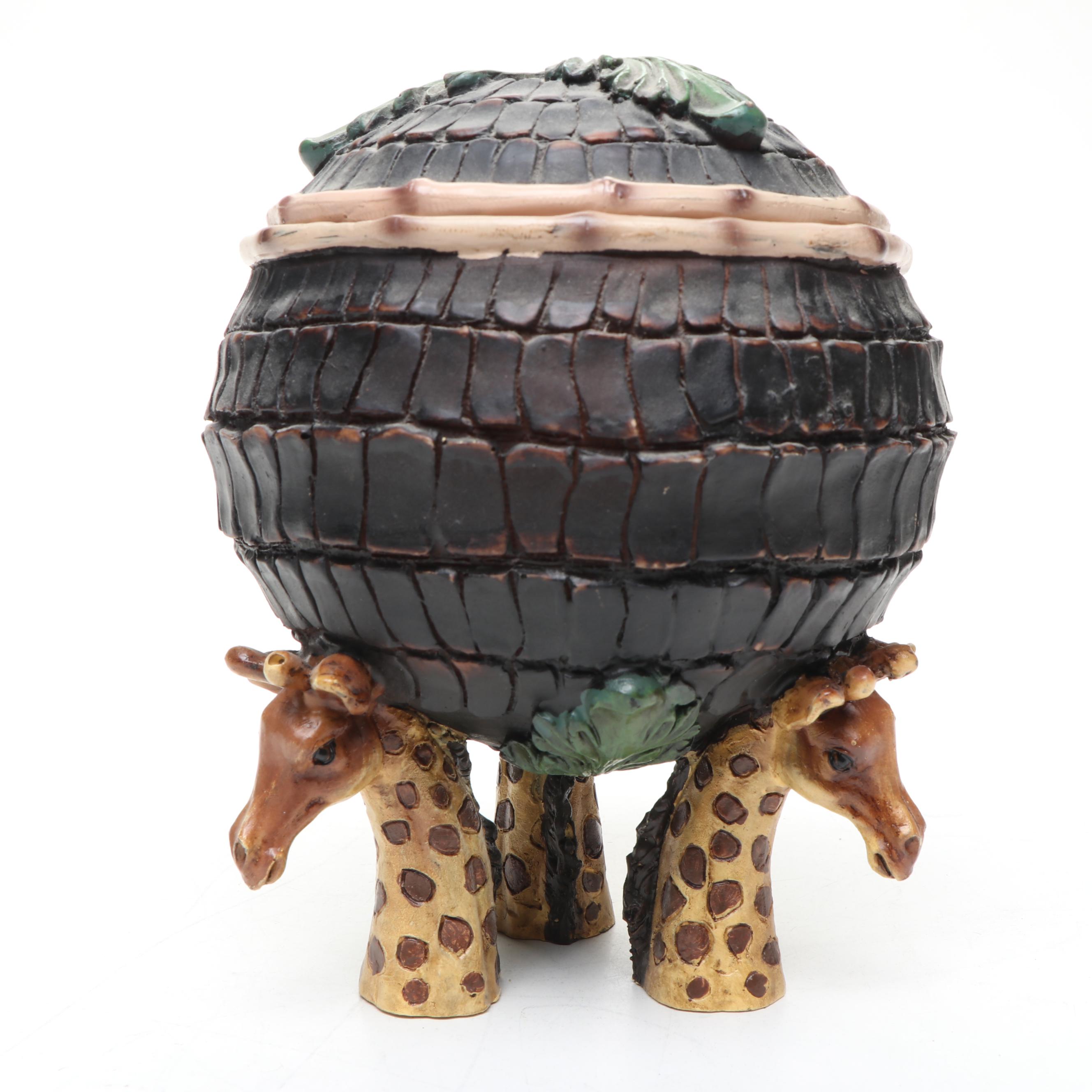 Pierced Sheet Metal Giraffe Votive Holder with Other Giraffe Décor