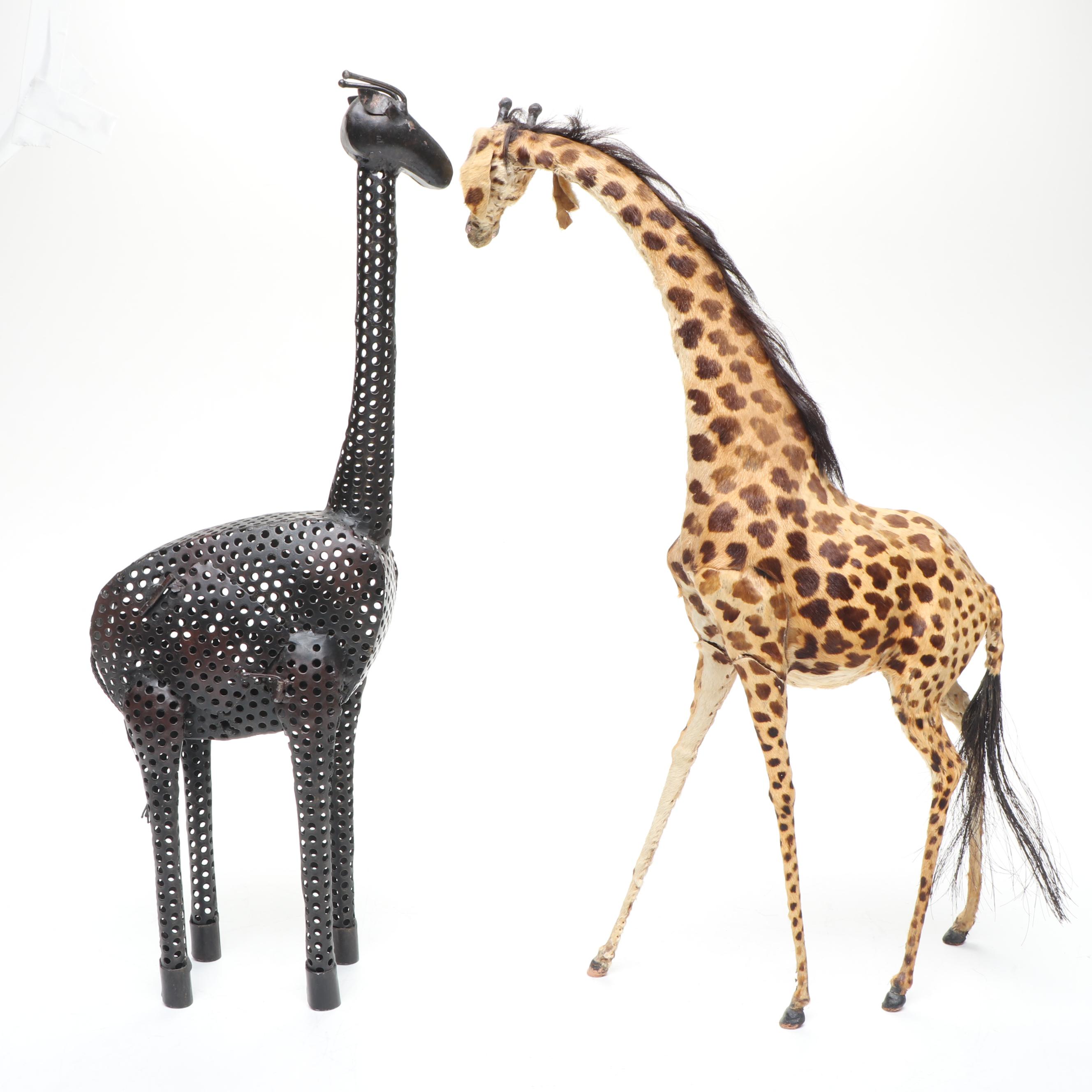 Pierced Sheet Metal Giraffe Votive Holder with Other Giraffe Décor