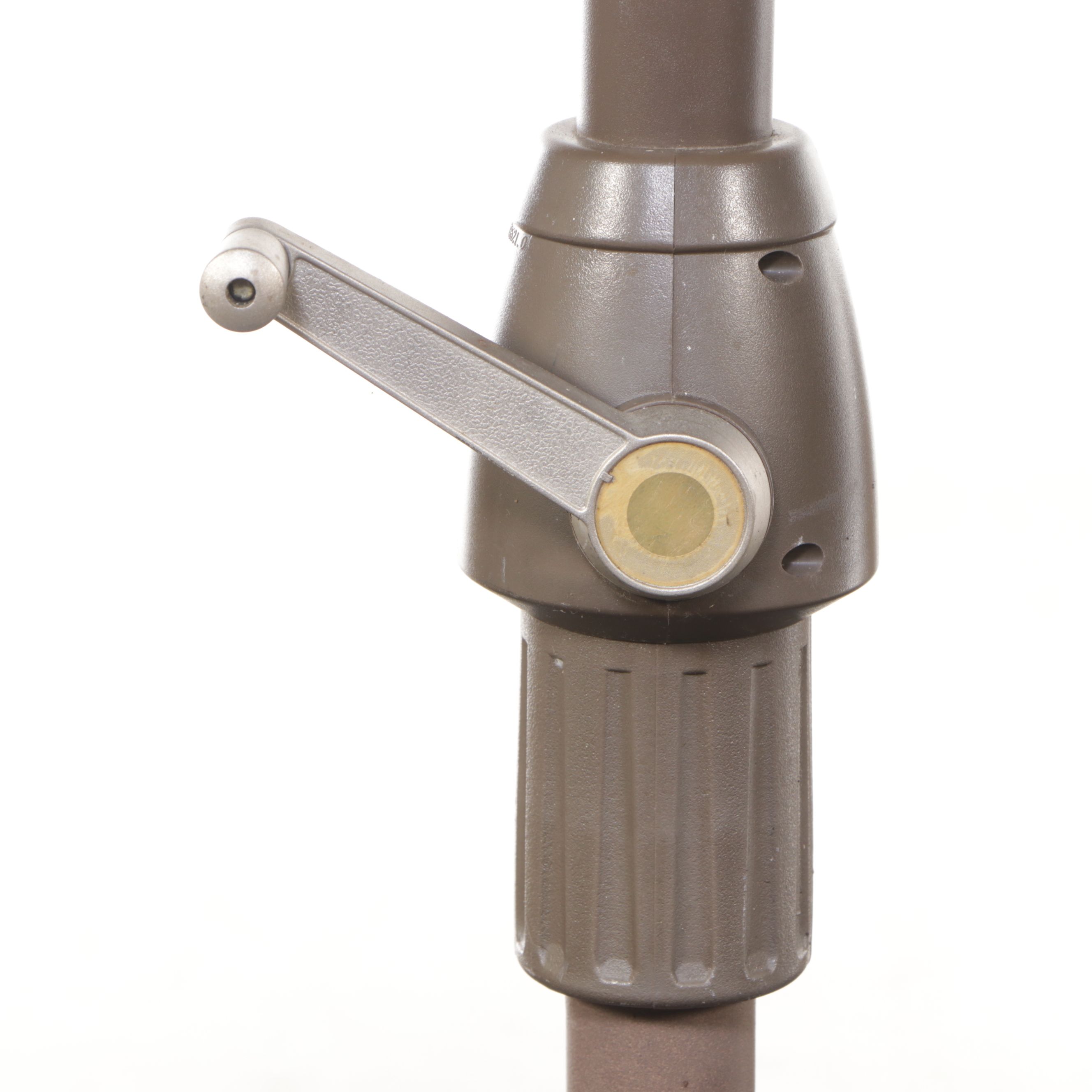 Cast Metal Five-Piece Patio Low Dining Set with Umbrella