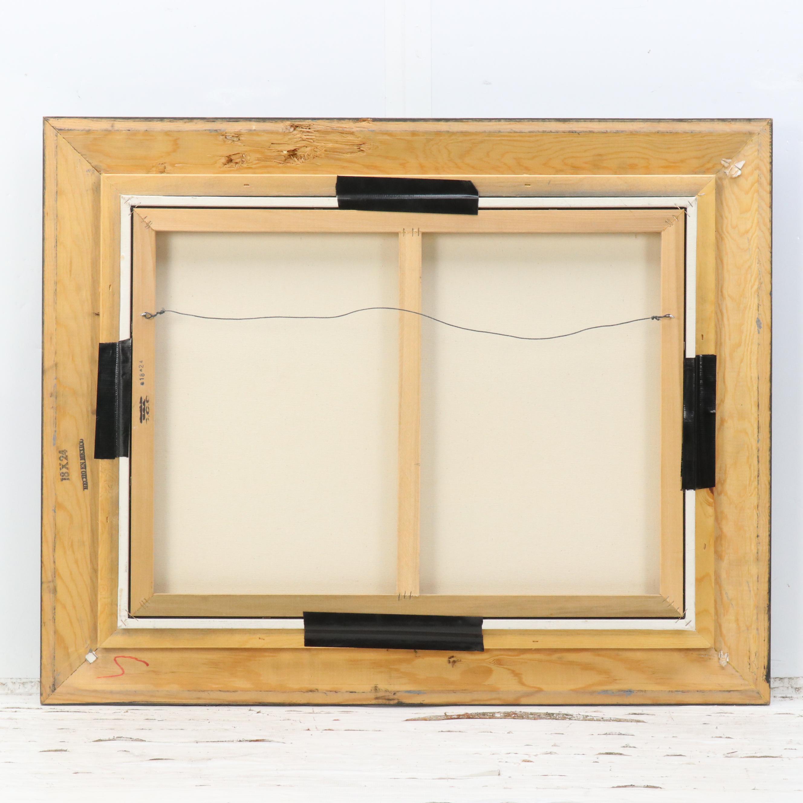 Tragarz Southwestern Oil Painting of Figure in Desert Landscape